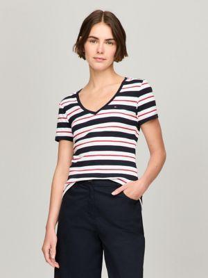 Stripe V-Neck Favorite T-Shirt Product Image