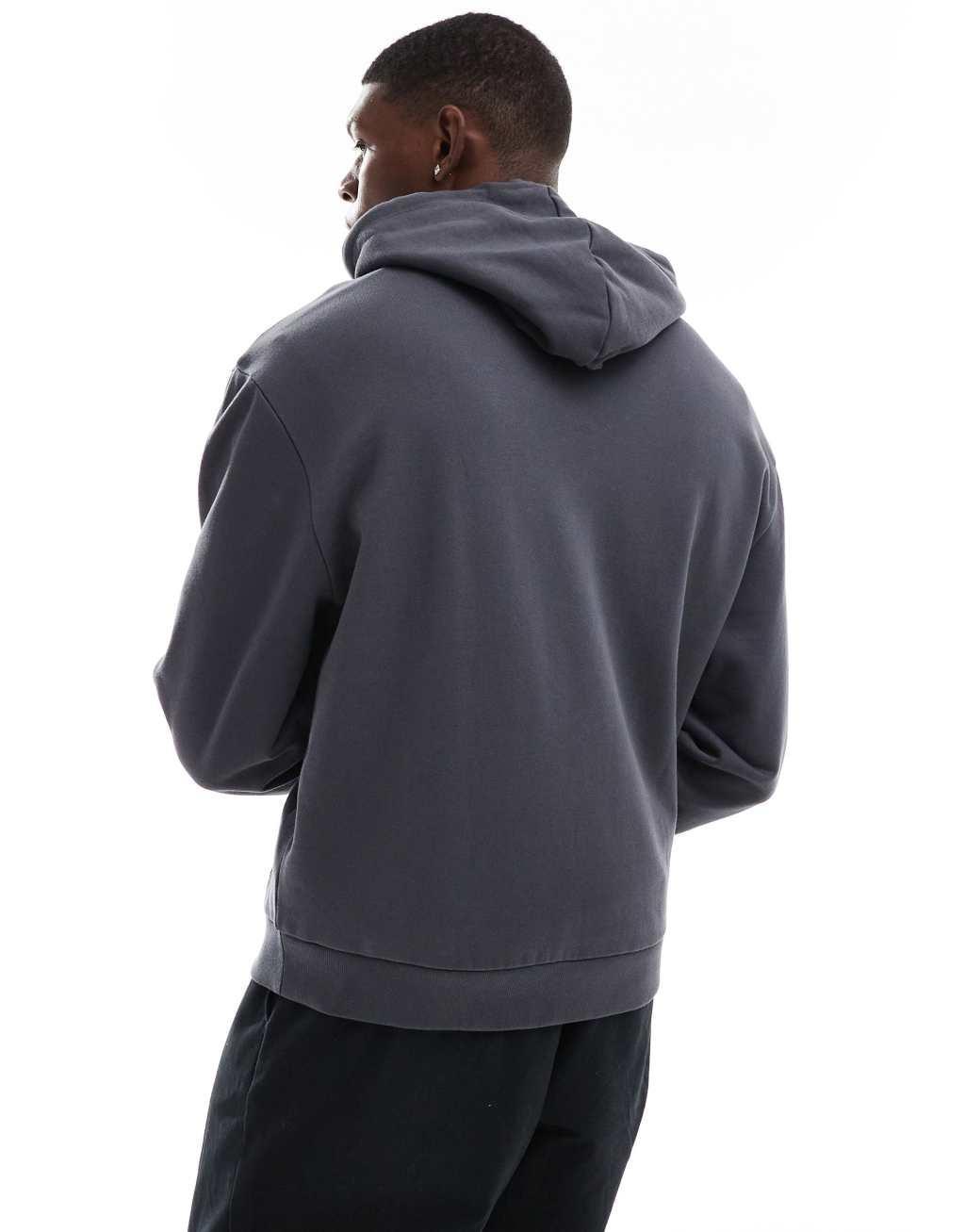 ASOS DESIGN essential oversized hoodie in charcoal | ASOS Product Image