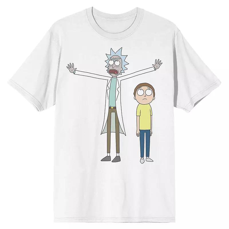 Men's Rick & Morty Front & Back Short Sleeve Graphic T-Shirt, Size: XL, White Product Image