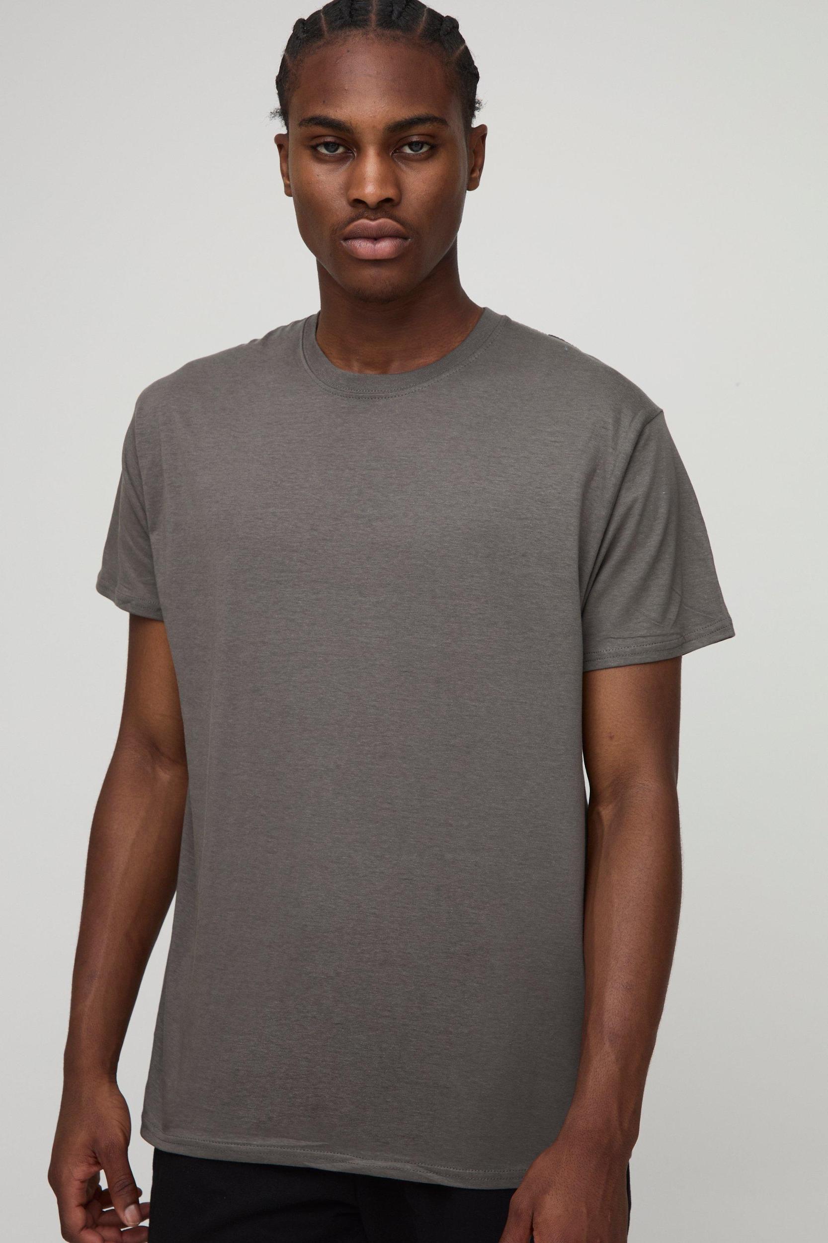 2 Pack Basic Regular Fit Crew Neck T-Shirts | boohooMAN USA Product Image