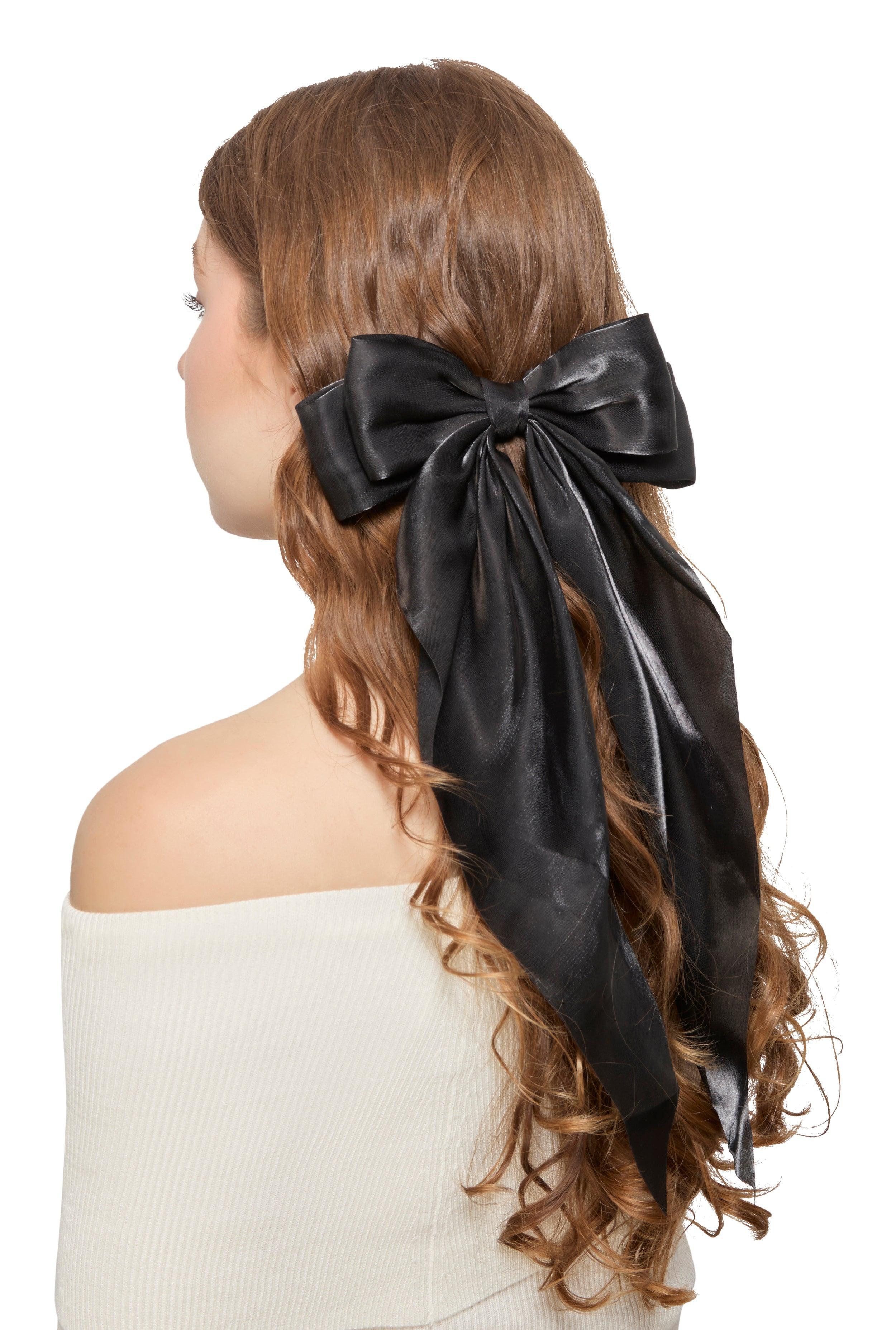 Womens Chiffon Bow Hair Clip Product Image