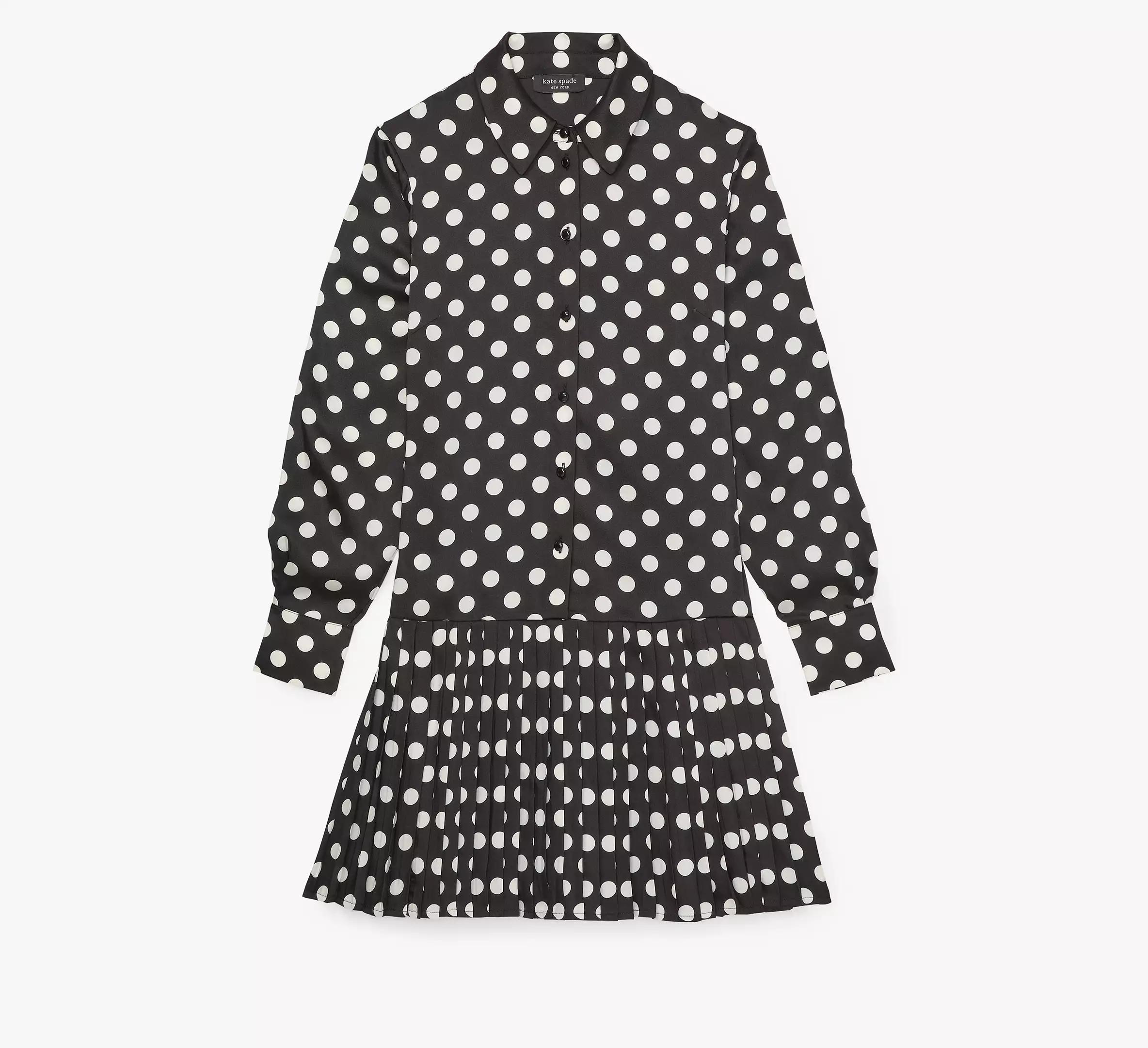 Breezy Dot Pleated Dress Product Image