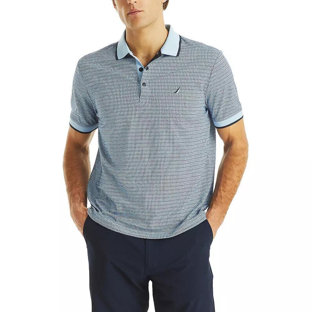 Men's Nautica Classic Fit Printed Golf Polo, Size: XXL, Bright White Product Image