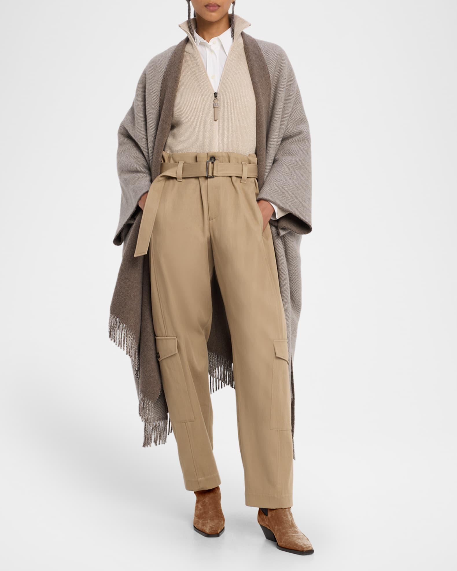 Cotton Couture Gabardine Tapered-Leg Ankle Jogger Pants With Belt Product Image