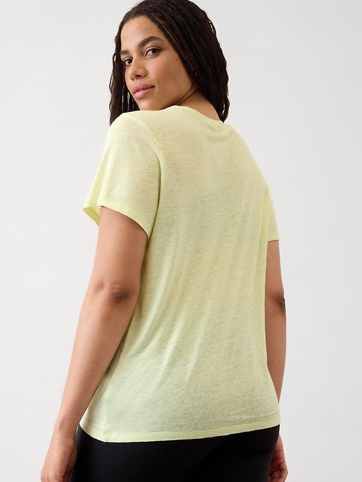 Getaway Linen Blend Tee Product Image