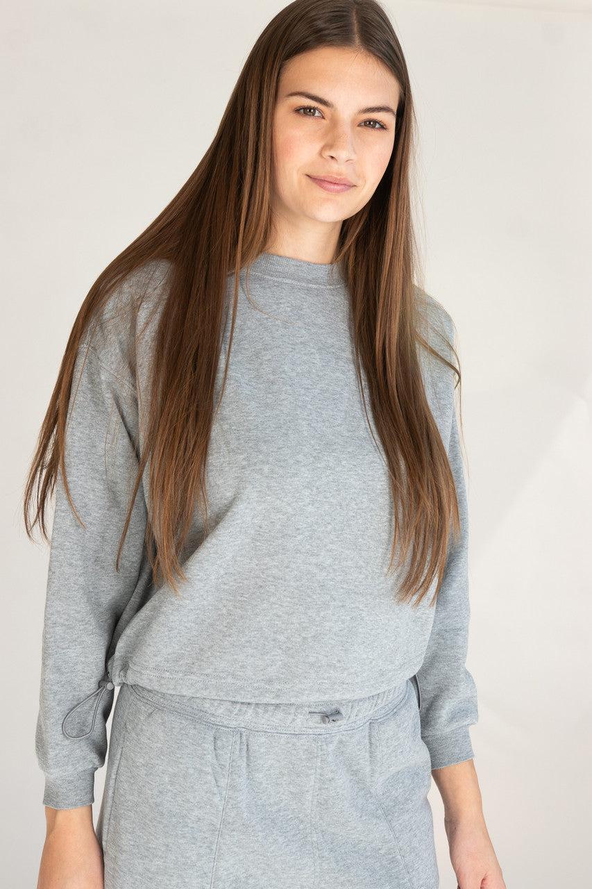 Drawstring Crop Sweatshirt Product Image