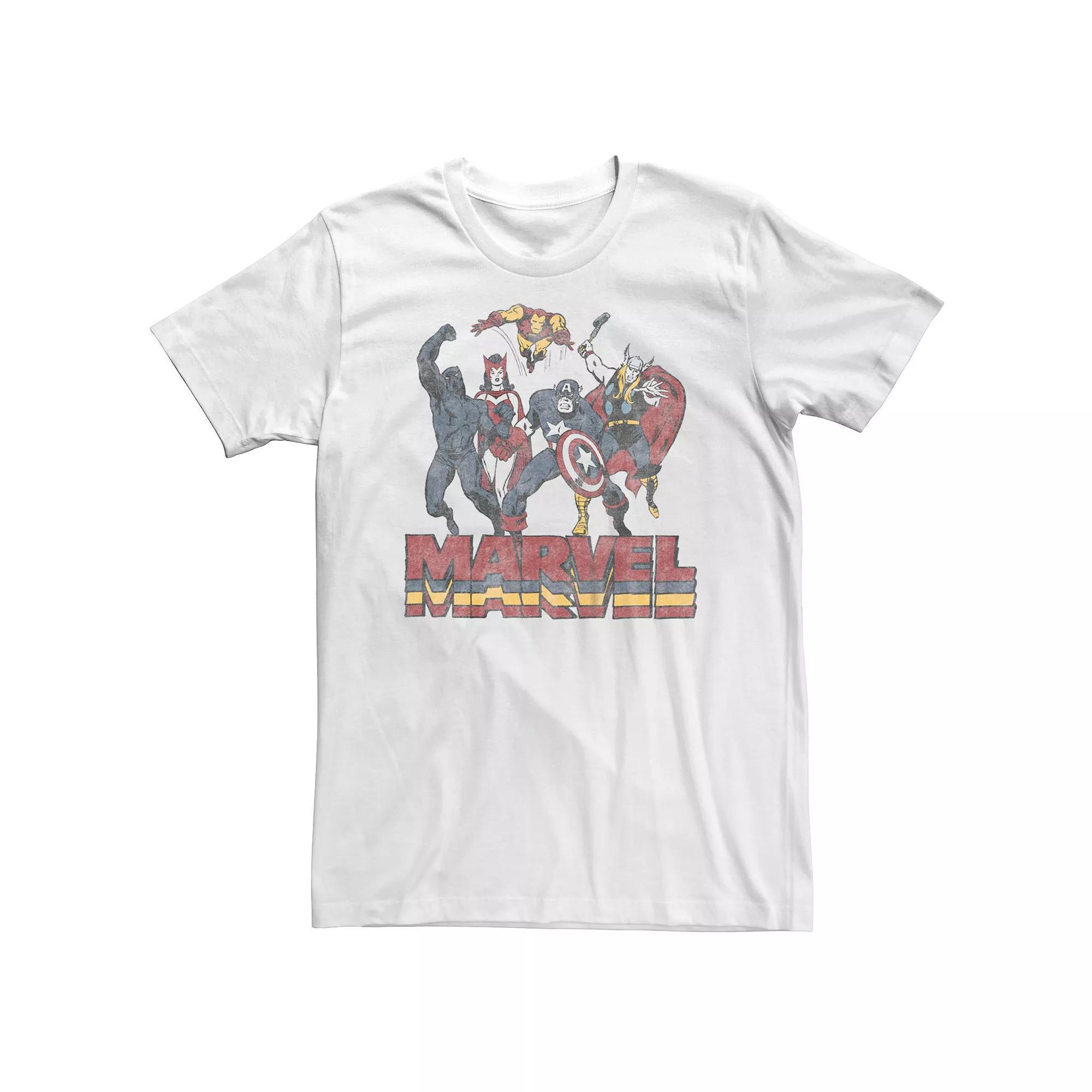 Big & Tall Marvel Comics Vintage Supers Lineup Tee, Men's,  Product Image