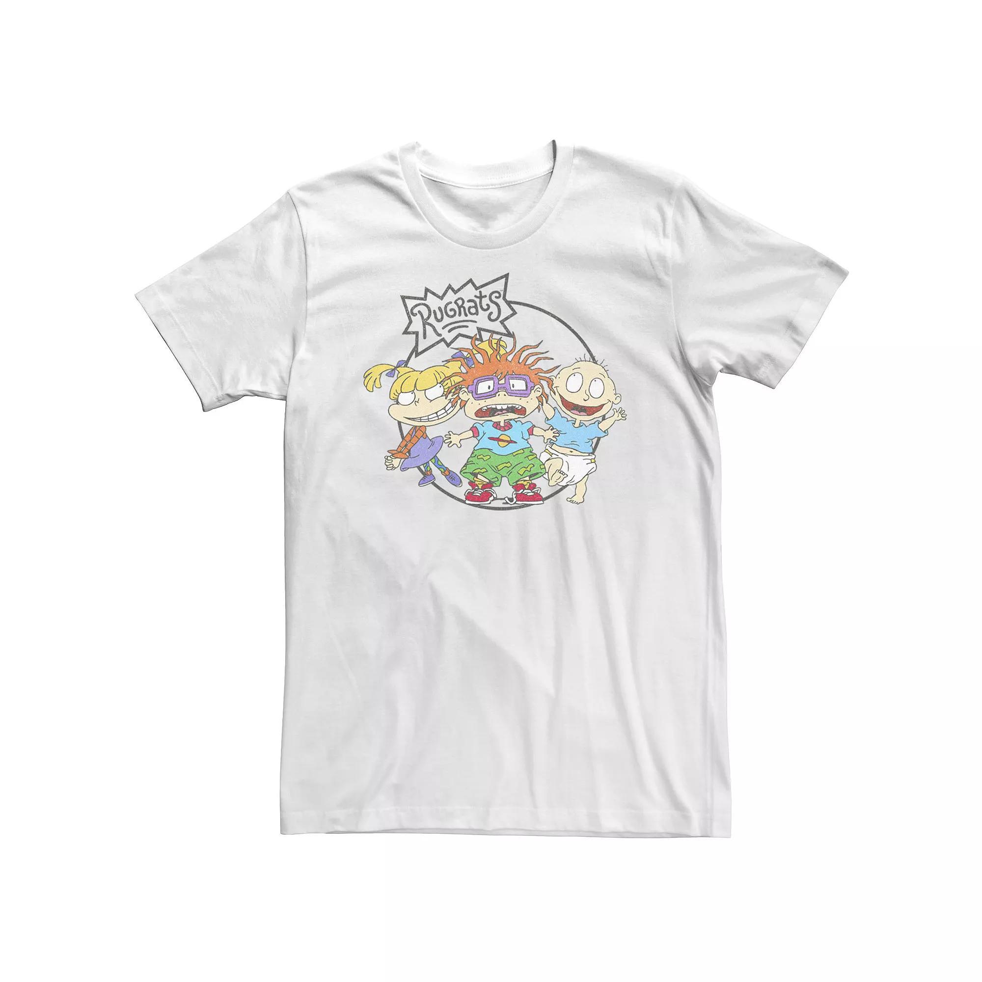 Big & Tall Nickelodeon Rugrats Chuckie Tommy & Angelica Logo Tee, Men's,  Product Image