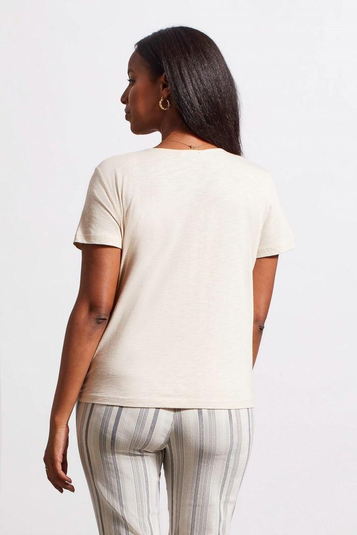 SHORT SLEEVE KNOT HEM TOP Product Image