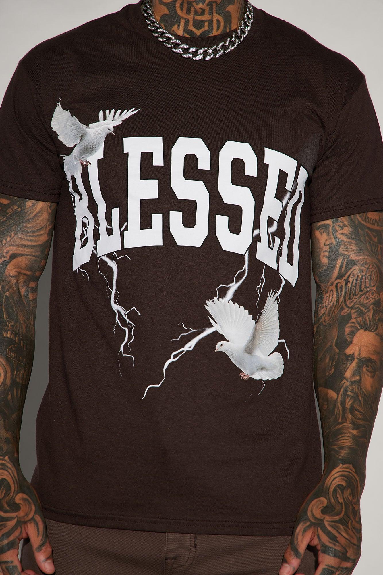 You Blessed Short Sleeve Tee - Brown Product Image