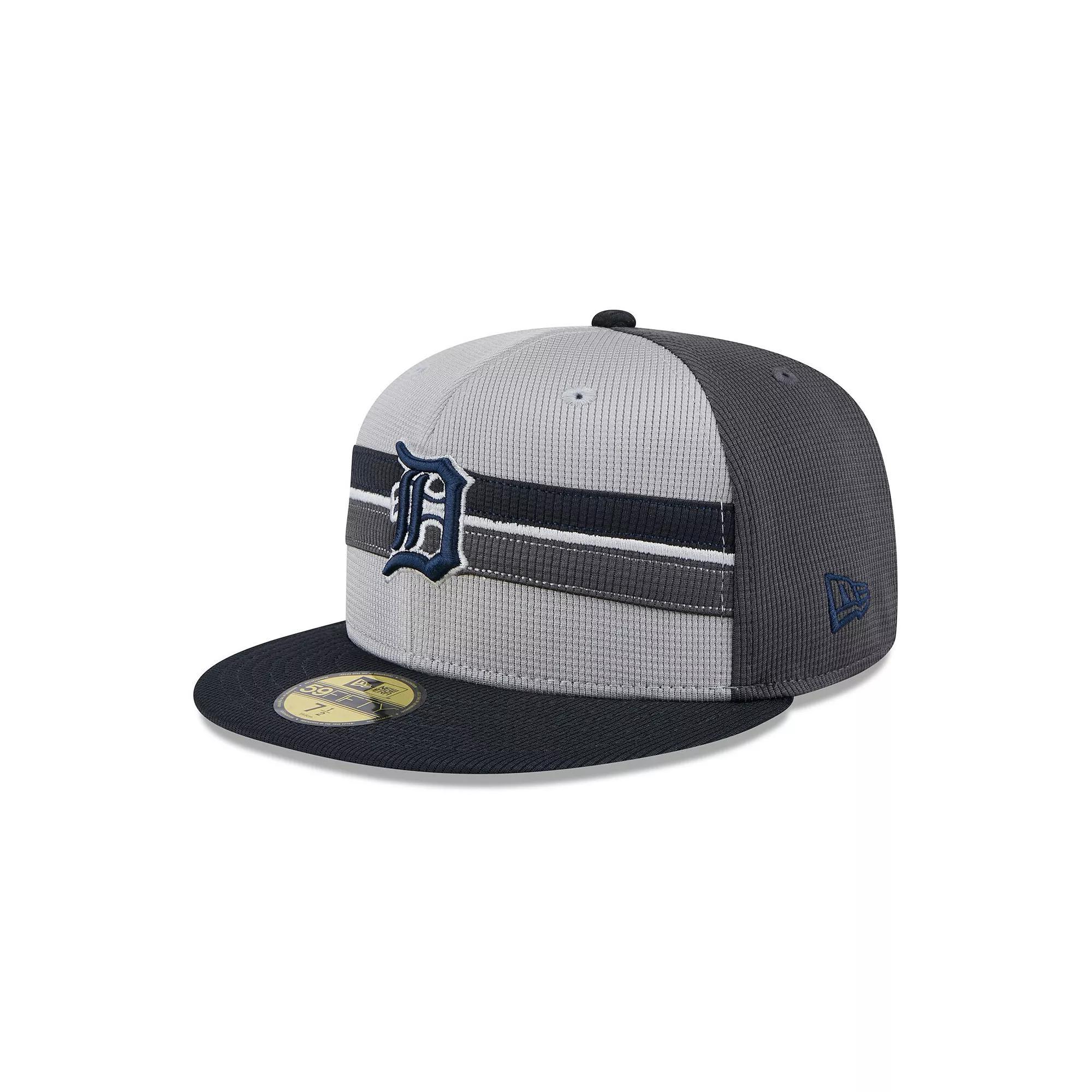 Men's New Era  Gray/Navy Detroit Tigers 2025 Batting Practice 59FIFTY Fitted Hat, Size: 7 3/8, Grey Product Image