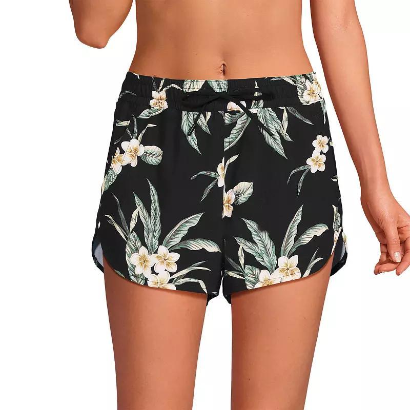 Women's Lands' End Woven Packable Dolphin Hem Swim Cover-Up Shorts, Size: 12, Sunlight Green Product Image