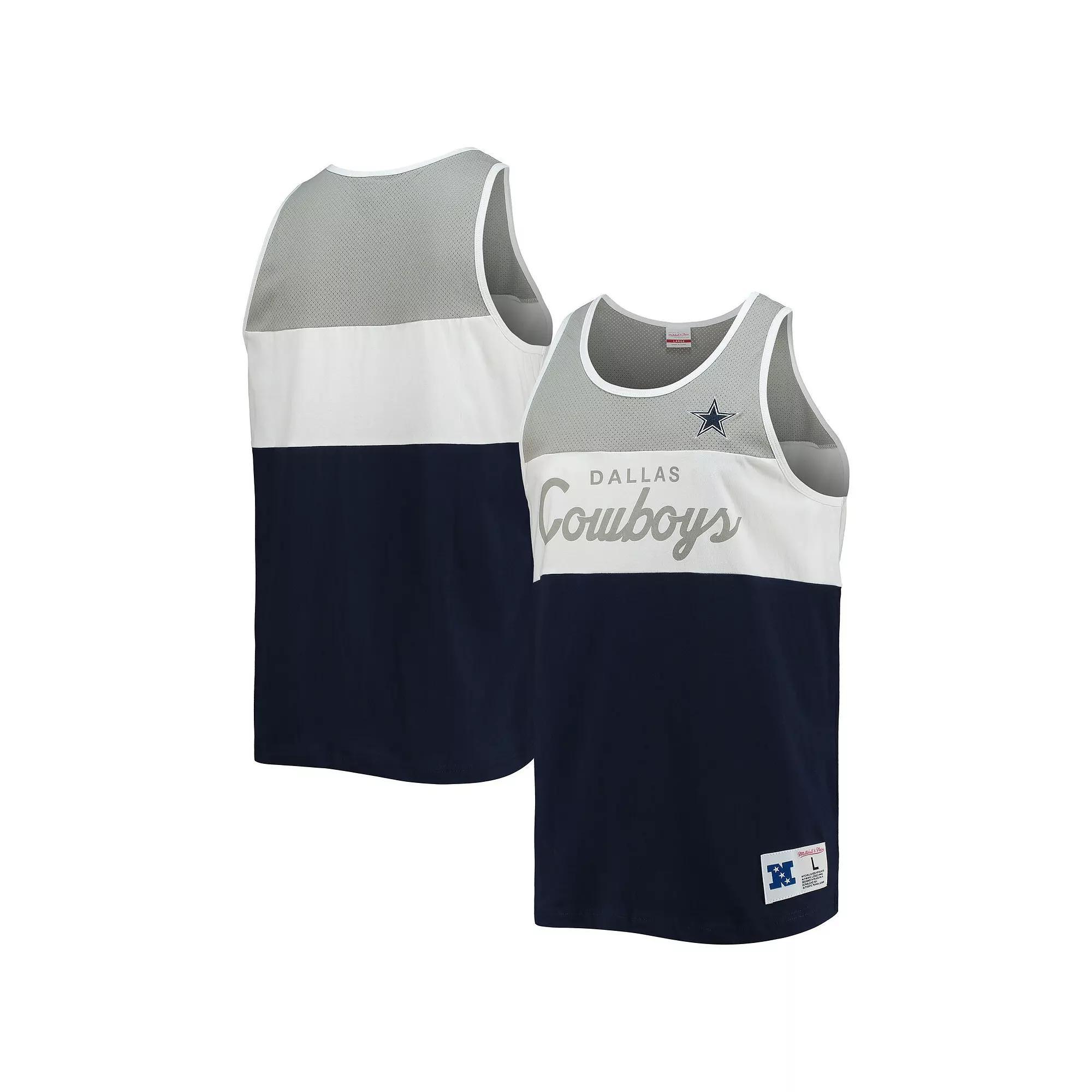 Men's Mitchell & Ness Gray Dallas Cowboys Team Tank Top, Size: Small, Grey Product Image