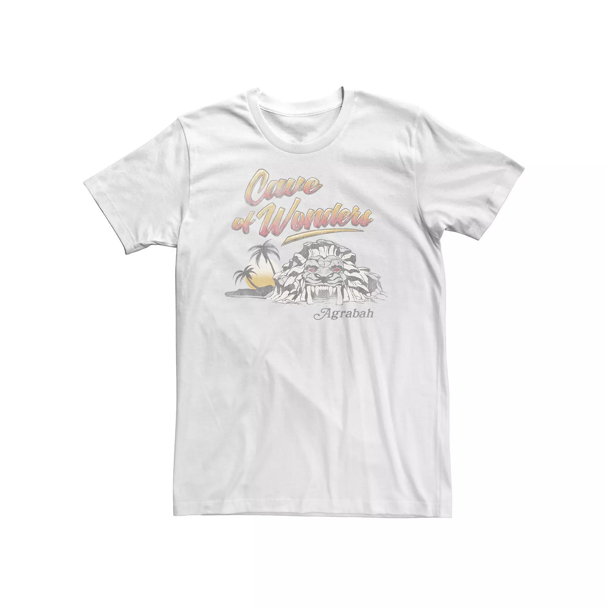 Big & Tall Disney Aladdin Live Action Cave Of Wonders Landscape Tee, Men's, Size: 3XL, White Product Image