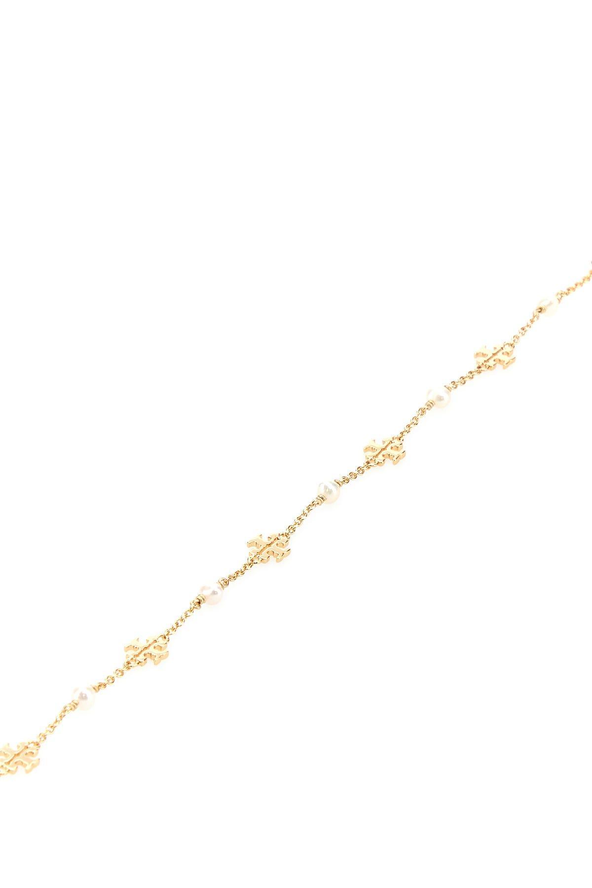 TORY BURCH Delicate Kira Pearl Chain Brclt-tu Nd  Female In Gold Product Image