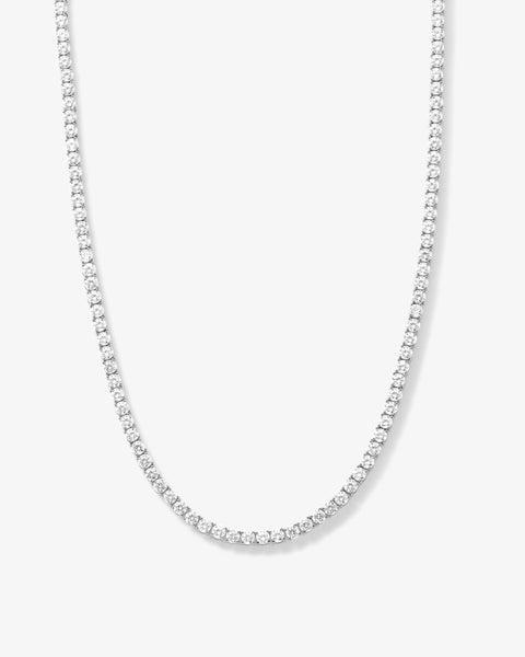 Grand Heiress Tennis Necklace 18" -  Silver|White Diamondettes Product Image