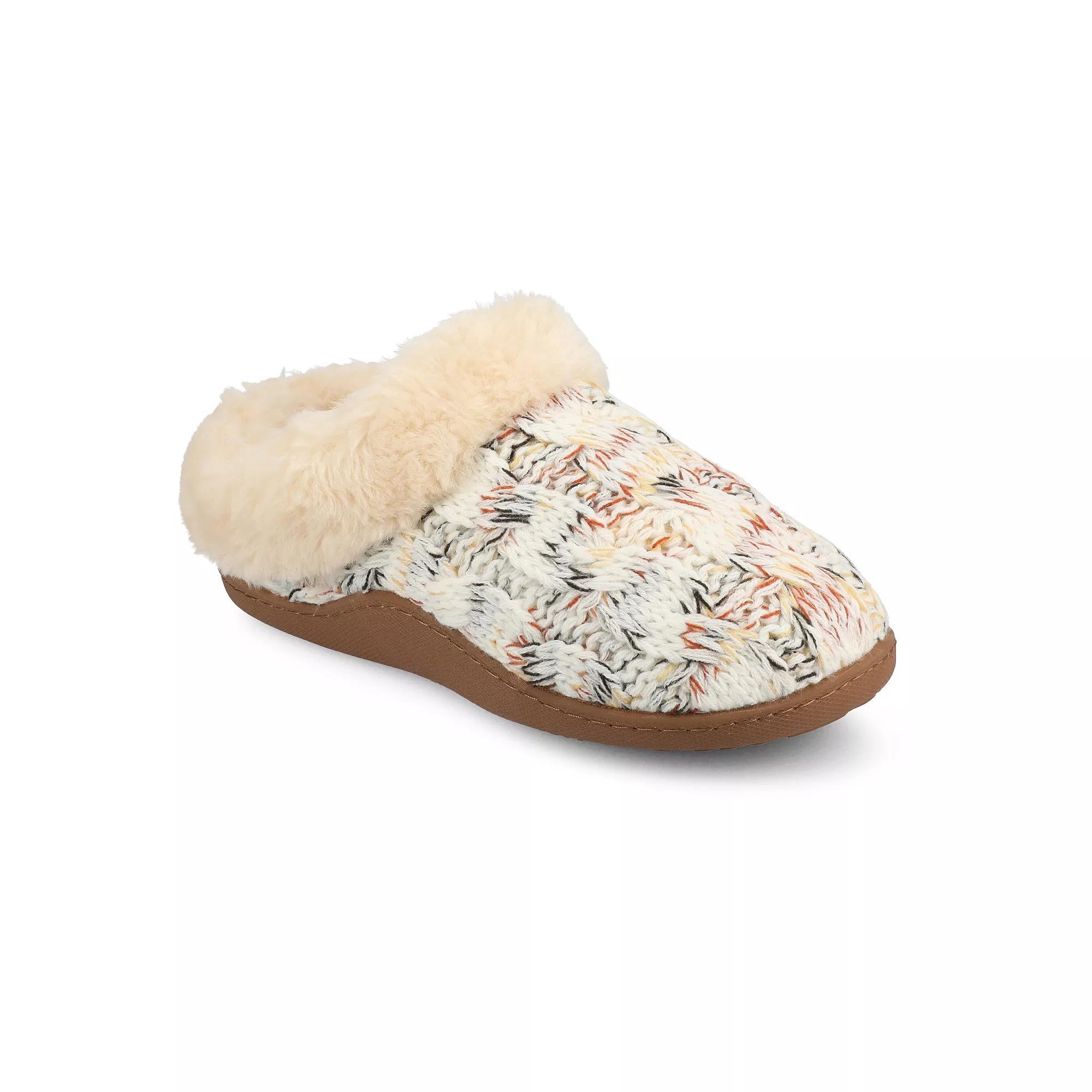 Journee Adiah Womens Cable Knit Clog Slippers Product Image