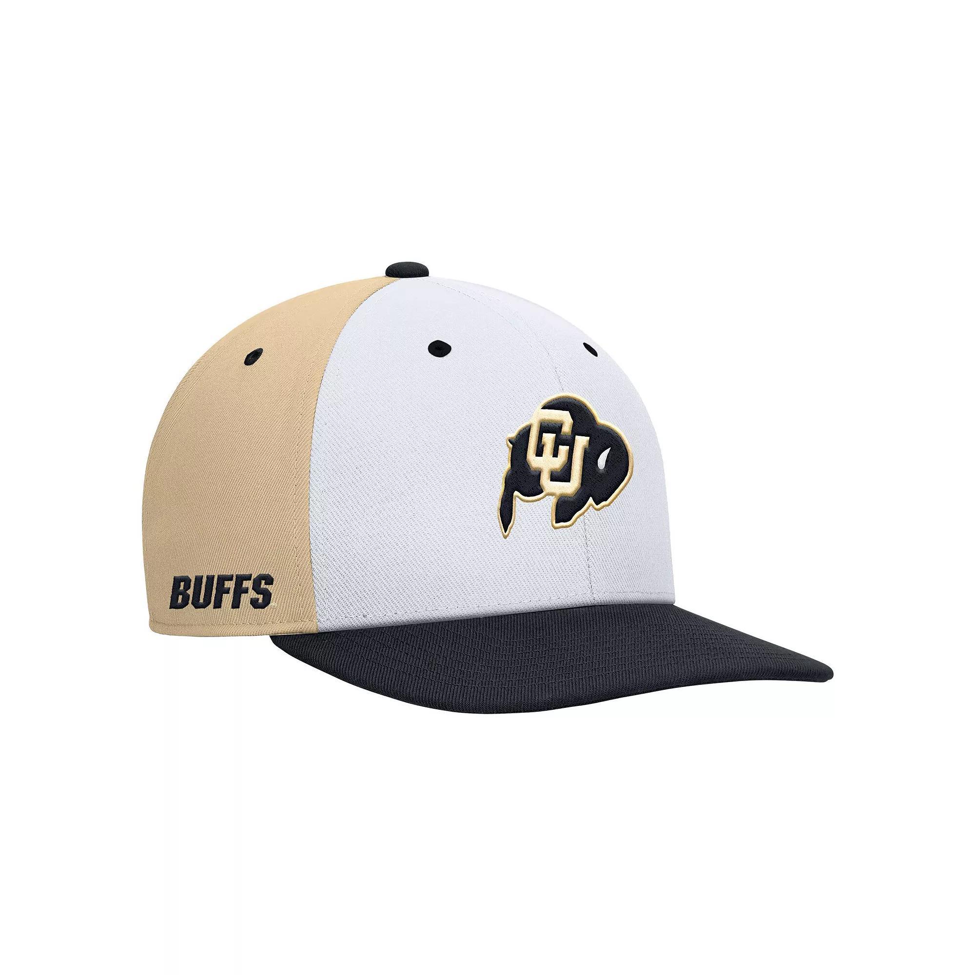 Men's Nike White/Gold Colorado Buffaloes Pro Performance Snapback Hat, Size: Medium/Large Product Image