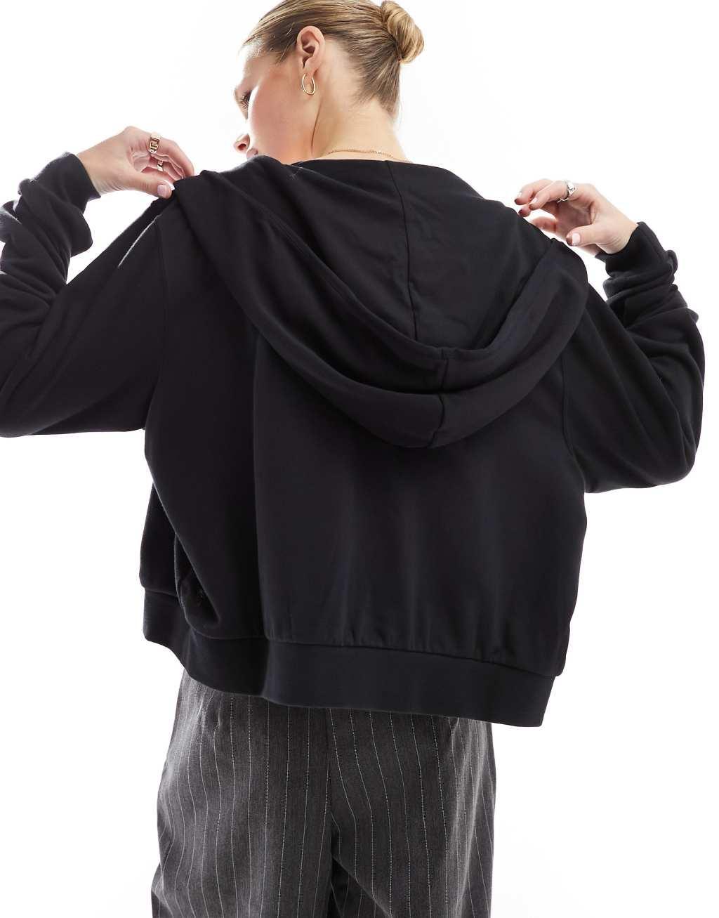 Nike French Terry zip up hoodie in black Product Image