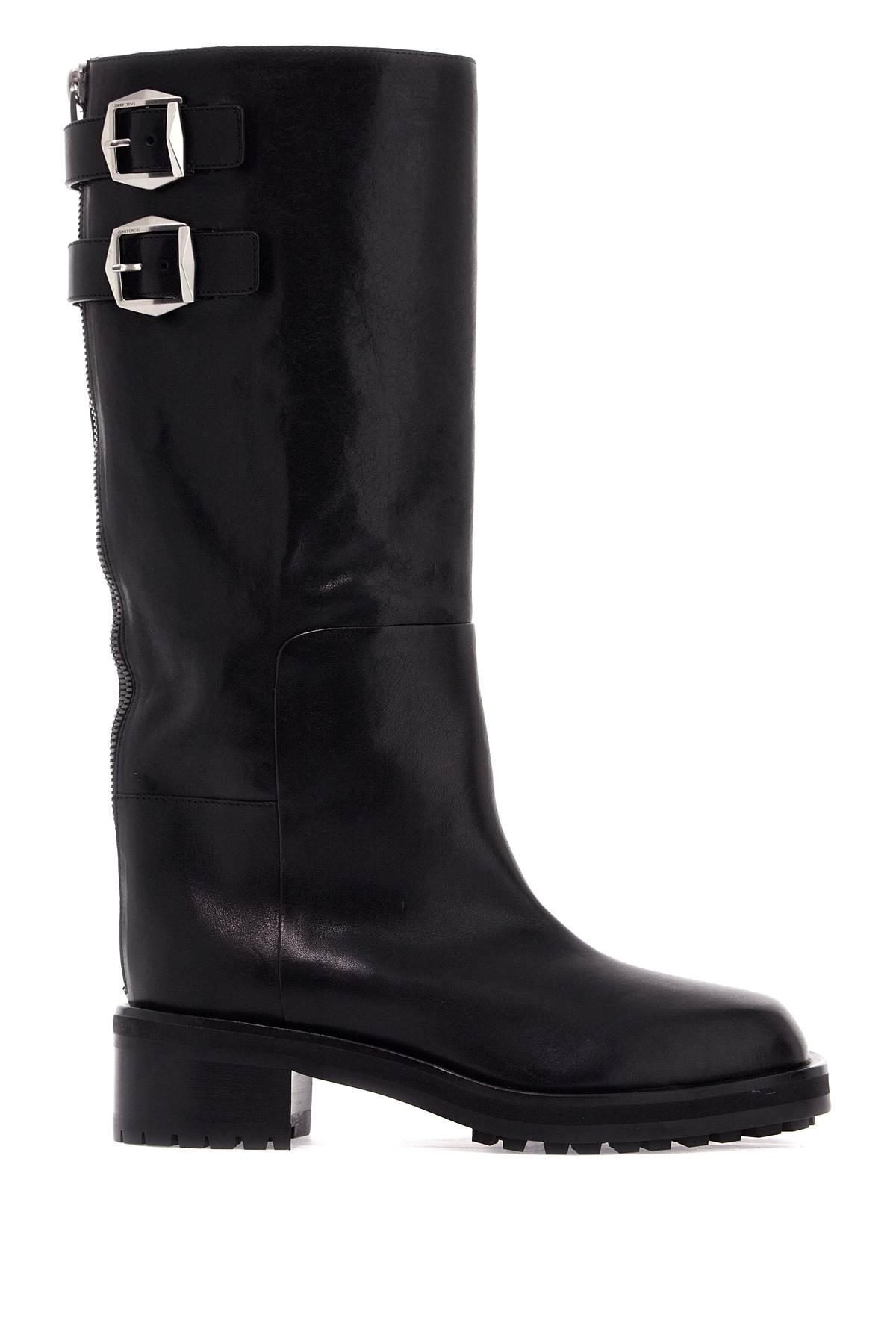 JIMMY CHOO Brooklyn Kb 50 High Heels Boots In Black Leather Product Image