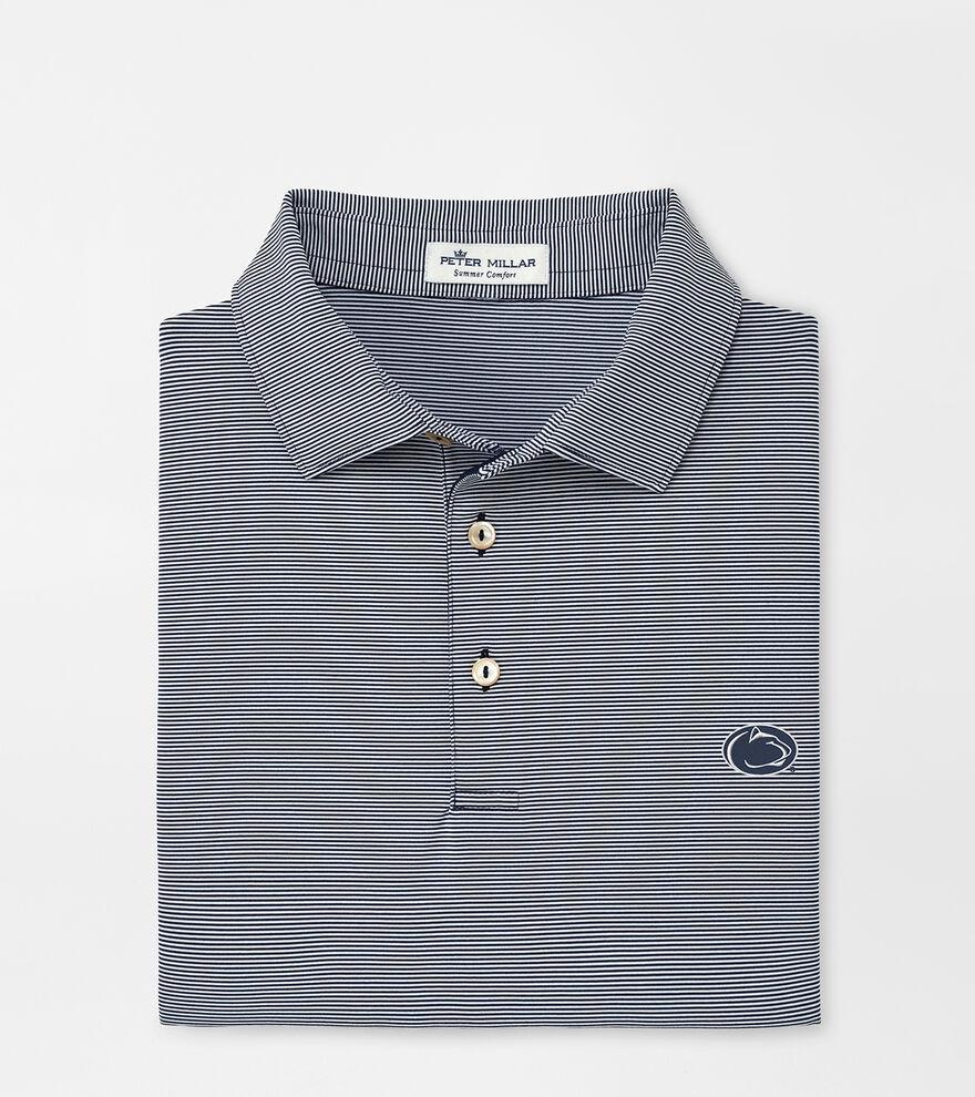 Peter Millar Mens Penn State Jubilee Stripe Performance Polo | Color: Navy | Size: XL Product Image