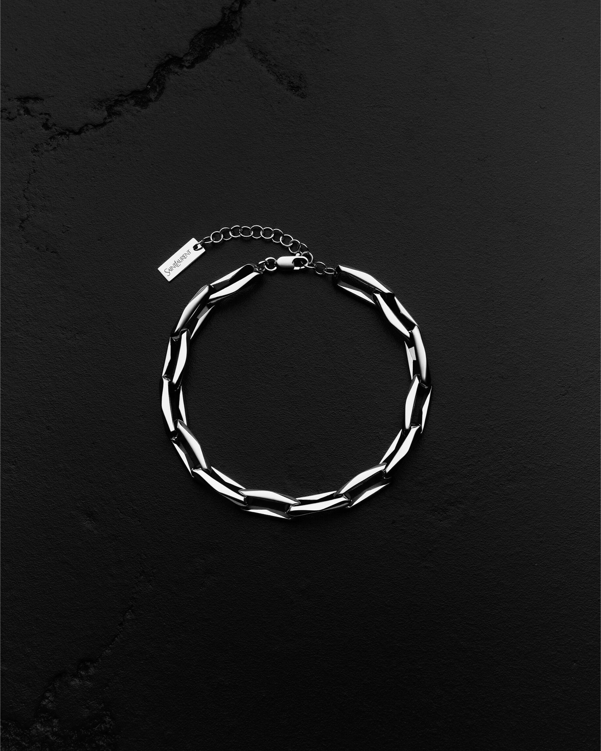 geometric chain bracelet in 18K grey gold Product Image