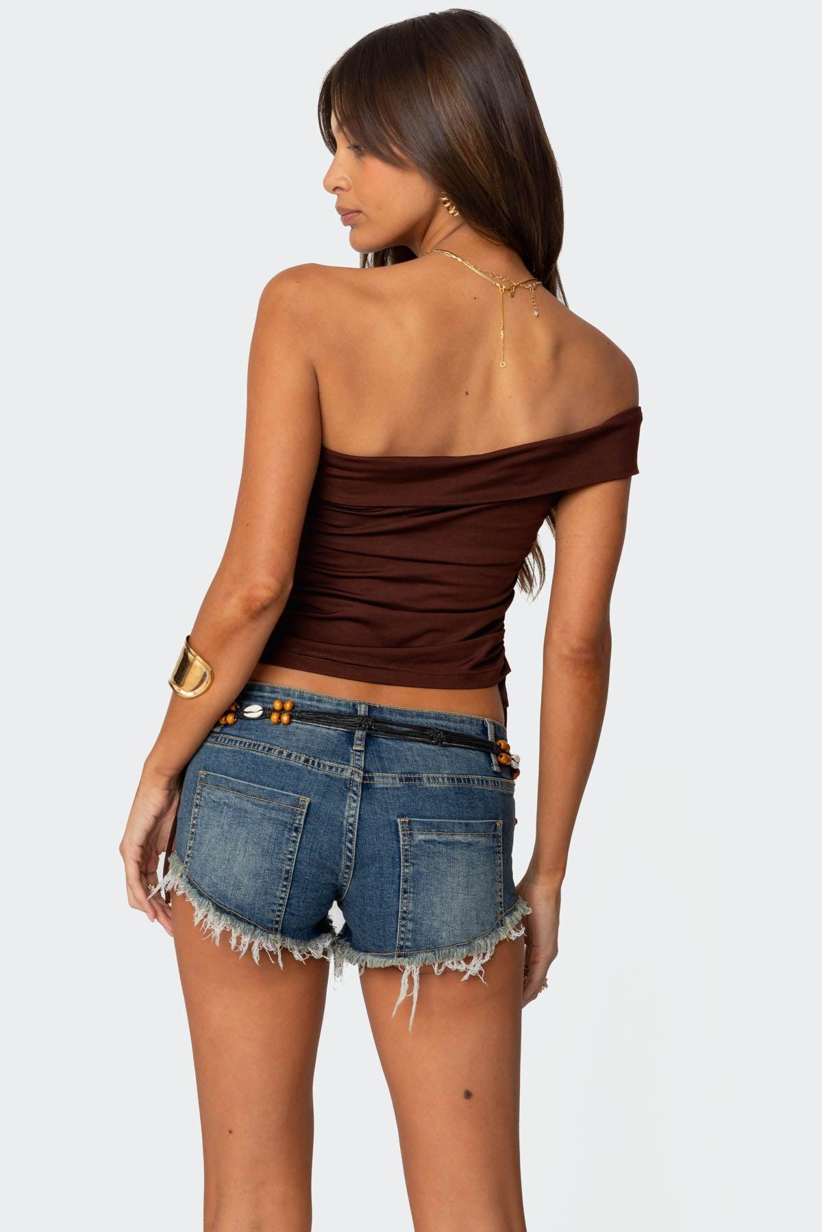 Yafa Asymmetric Off Shoulder Top Product Image