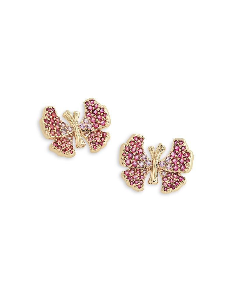 Cubic Zirconia Butterfly Stud Earrings Product Image