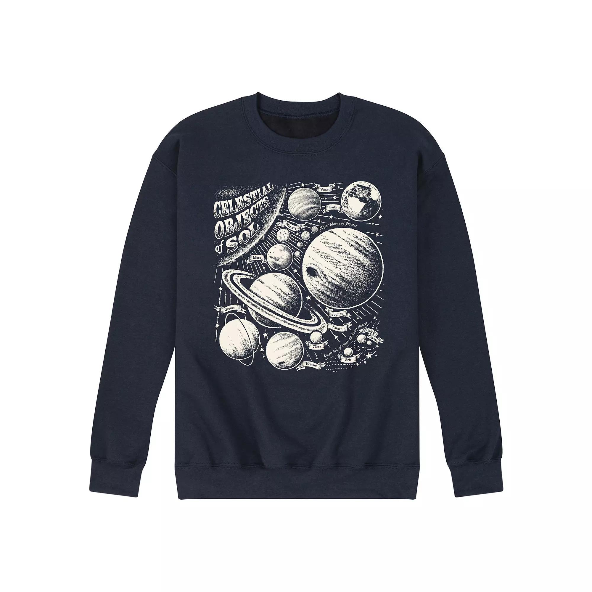 Men's Celestial Objects Fleece Sweatshirt,  Product Image