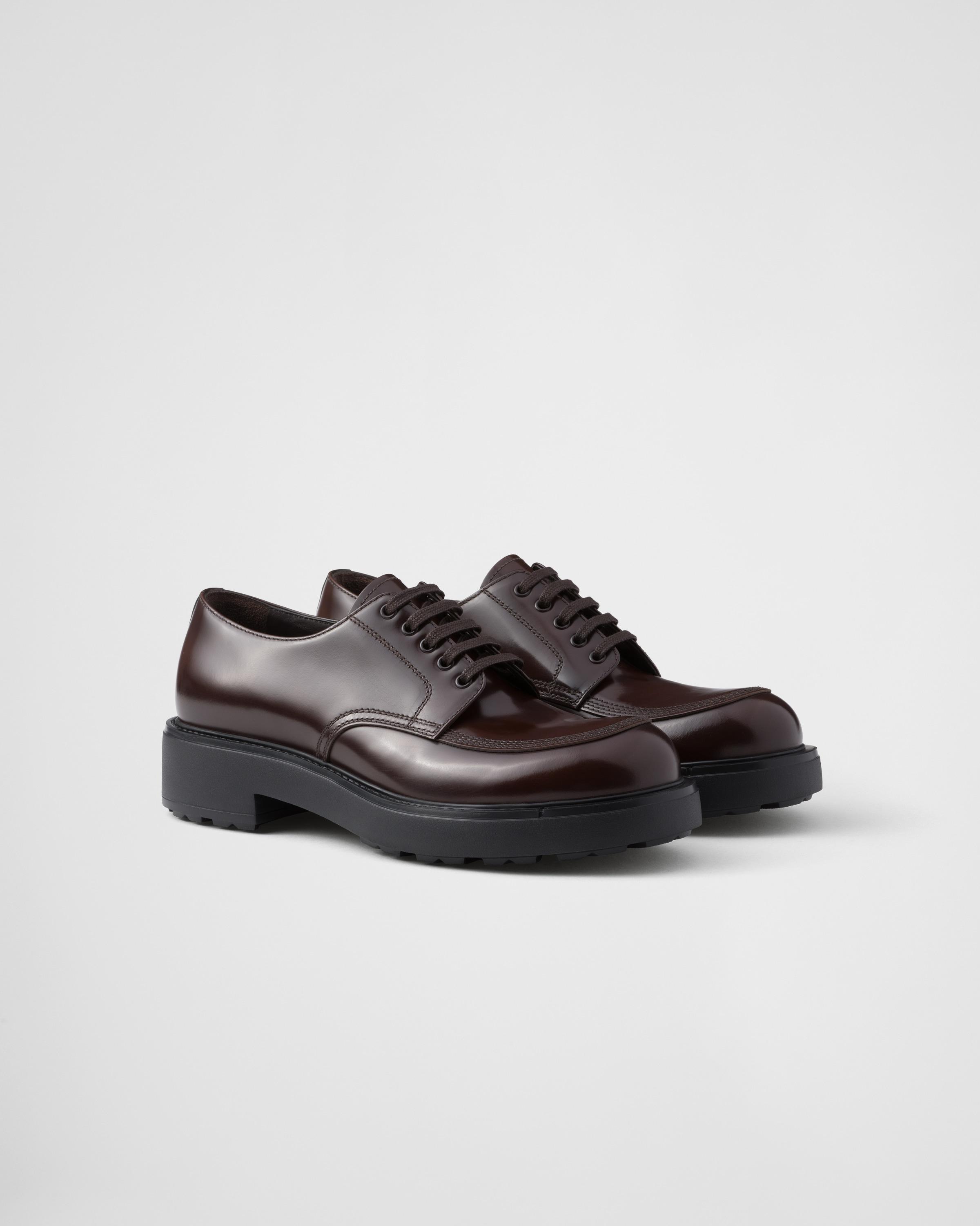 Brushed leather derby shoes Product Image