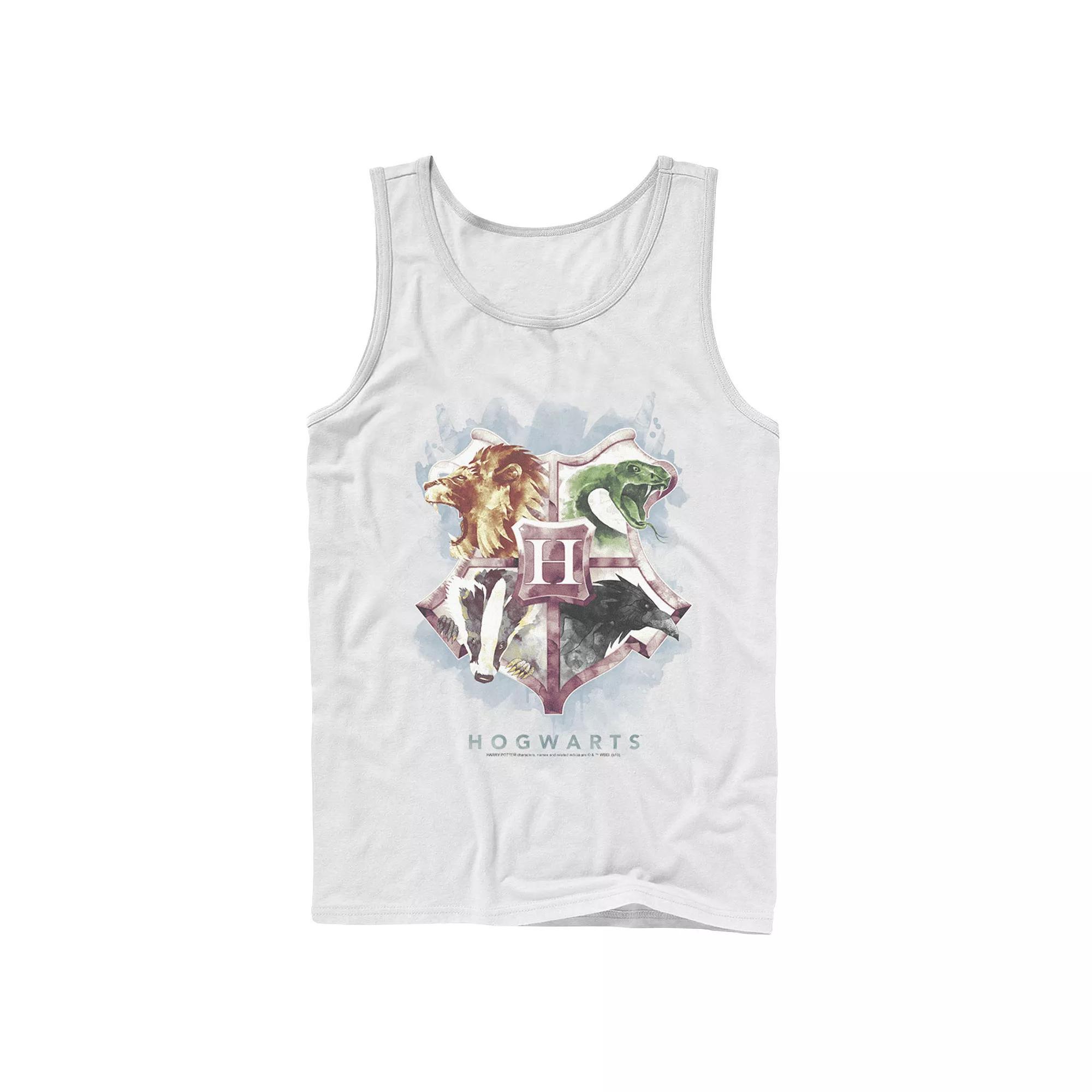 Men's Harry Potter Hogwarts Crest Watercolor Tank Top,  Product Image
