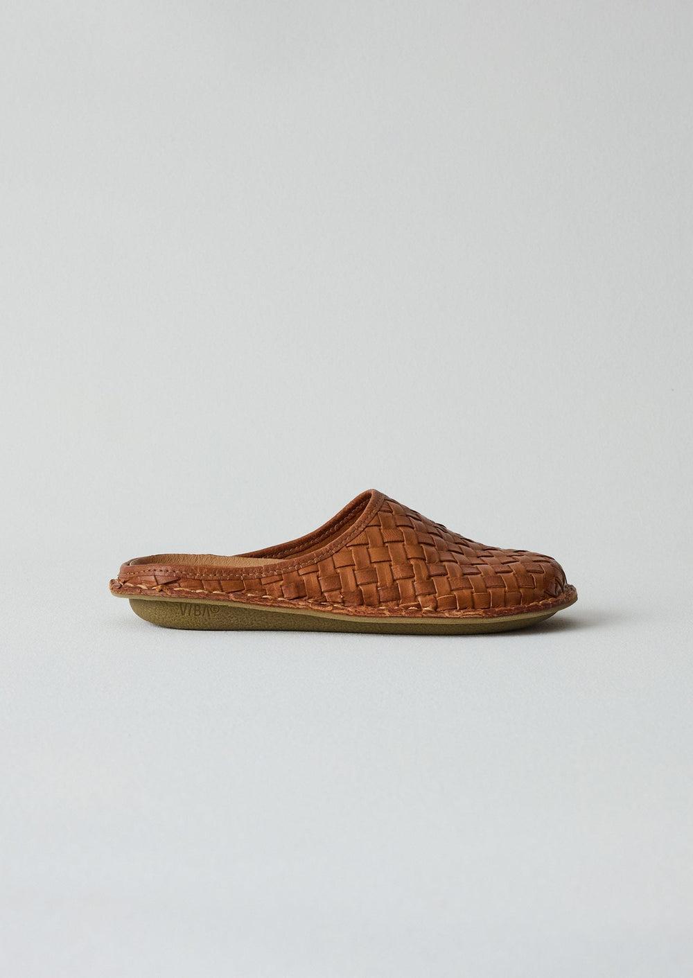 Vibae Roma Leather Woven Mules | Tan Product Image