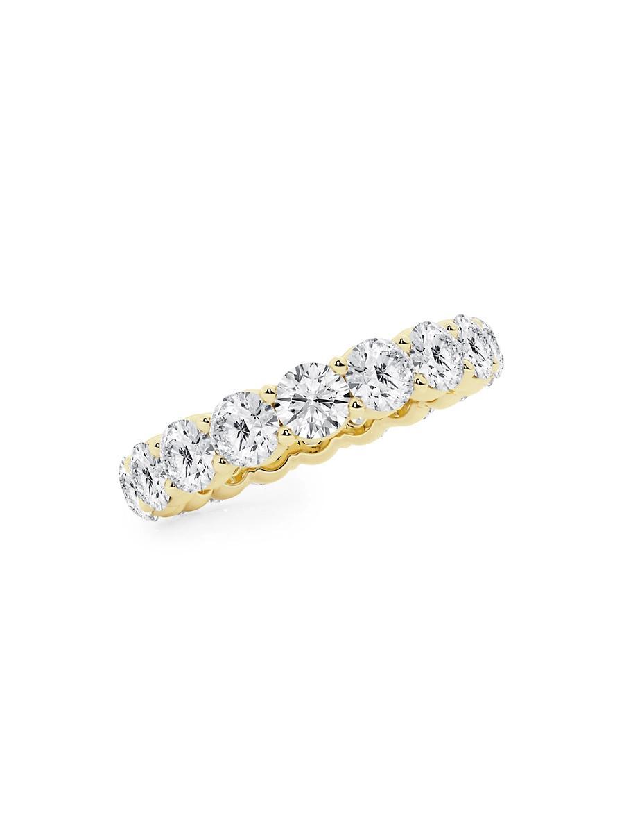 Womens 14K Yellow Gold & Shared-Prong Natural Diamond Eternity Band/1.00-5.00 TCW Product Image