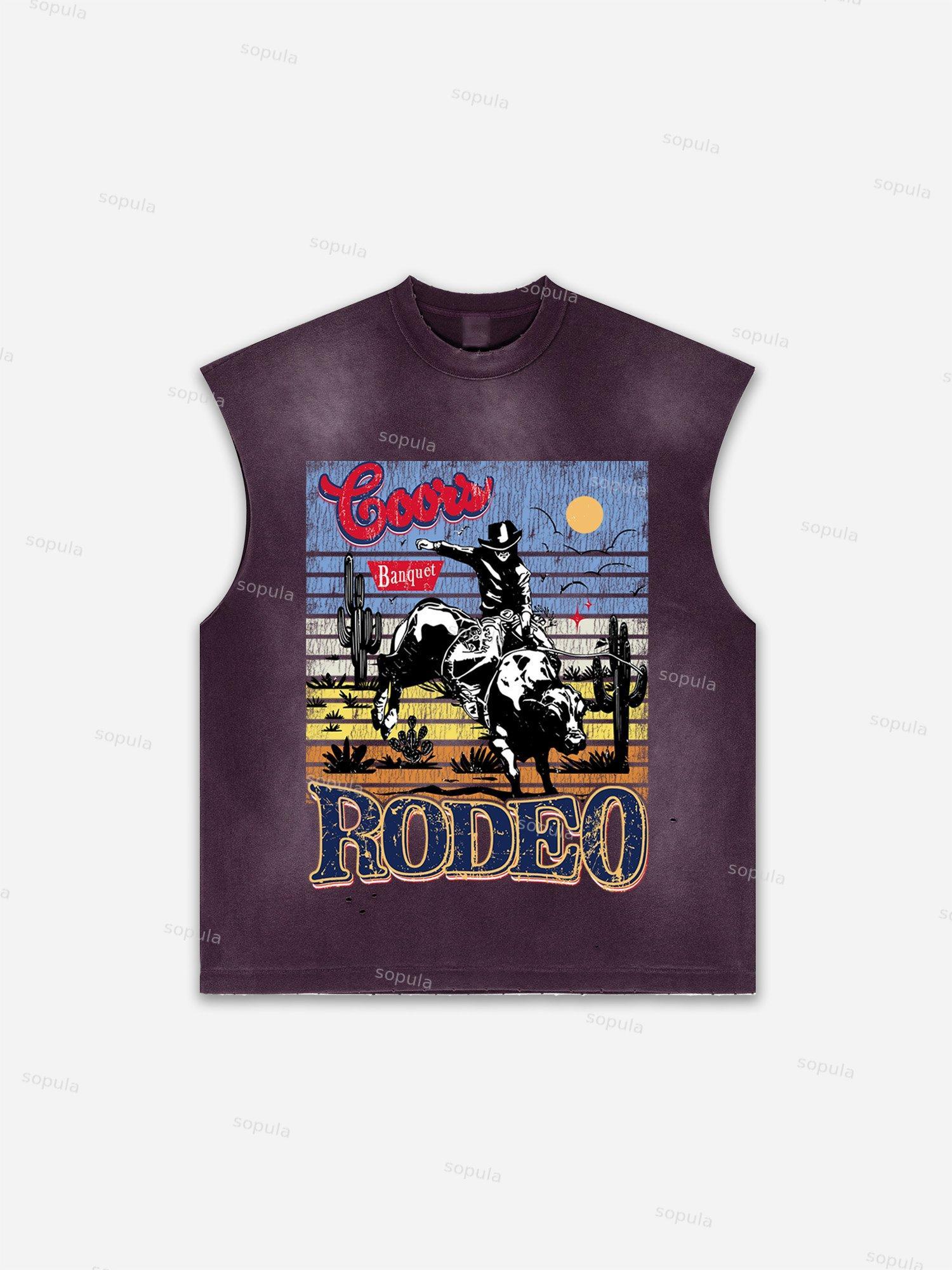 Men's Washed Coors Banquet Rodeo Classic Graphic Tank Top Product Image