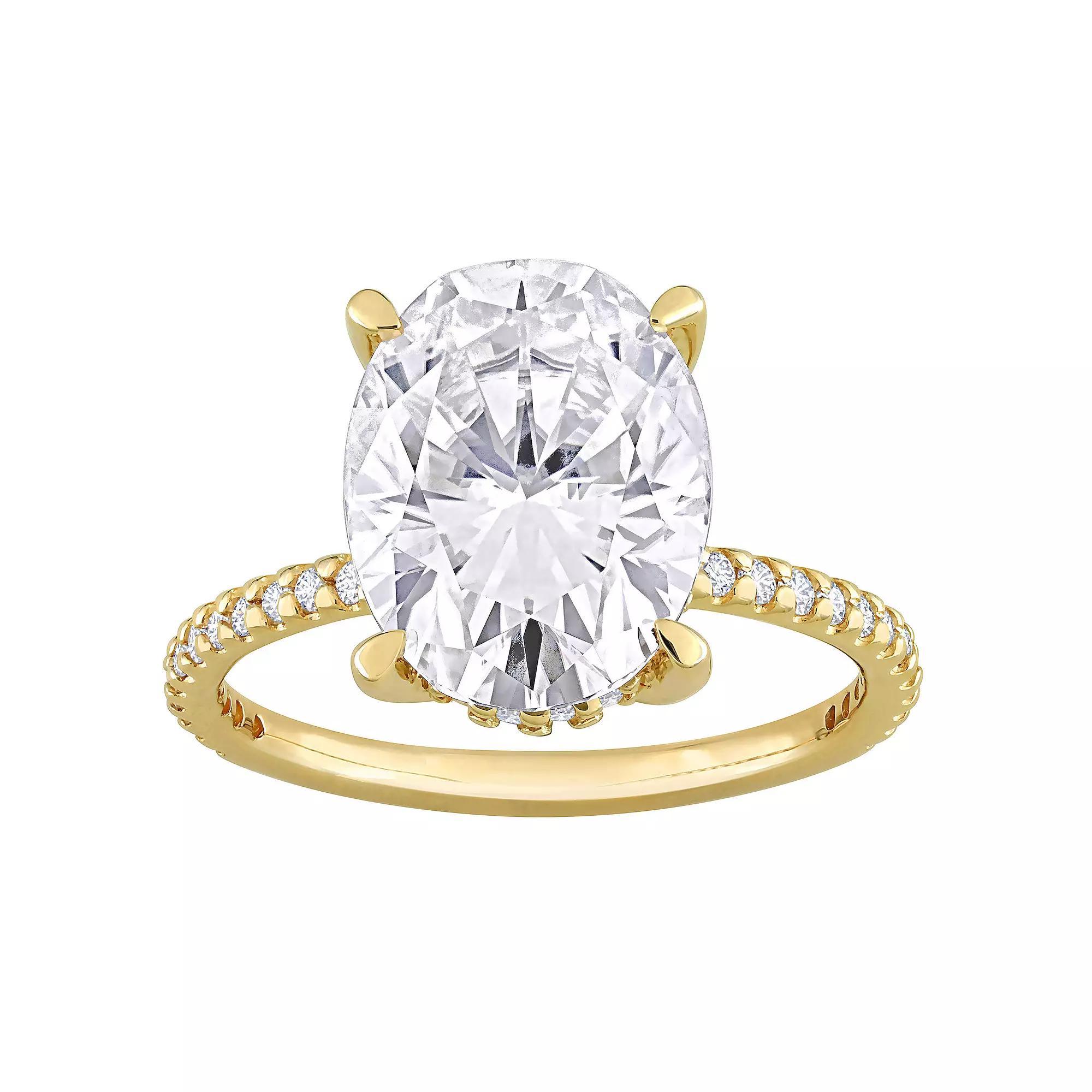 Stella Grace 4-7/8 Carat T.W Lab-Created Moissanite Engagement Ring, Women's, Size: 10, 10k Gold Product Image