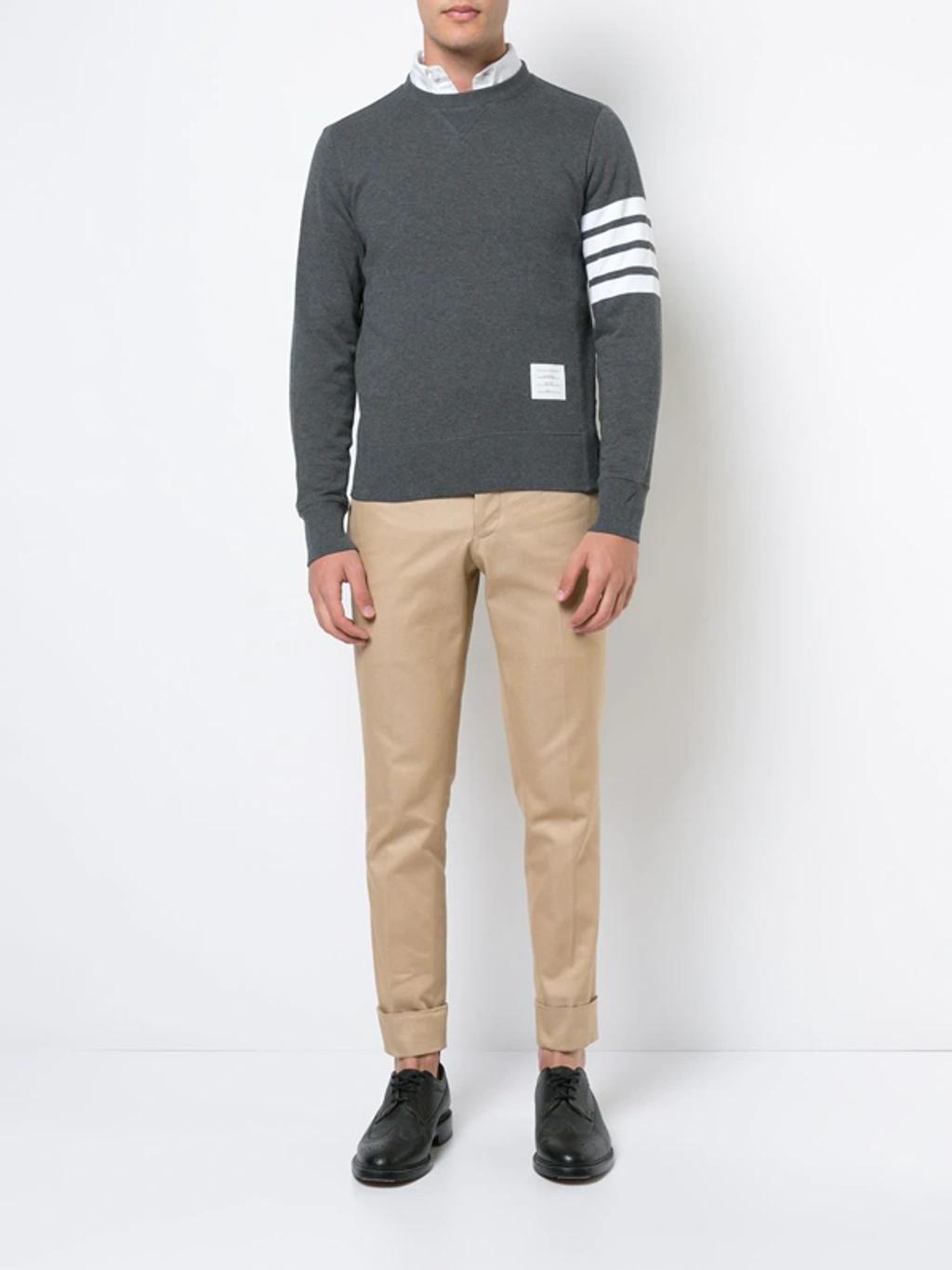 THOM BROWNE Engineered 4-bar Jersey Sweatshirt In Grey Product Image