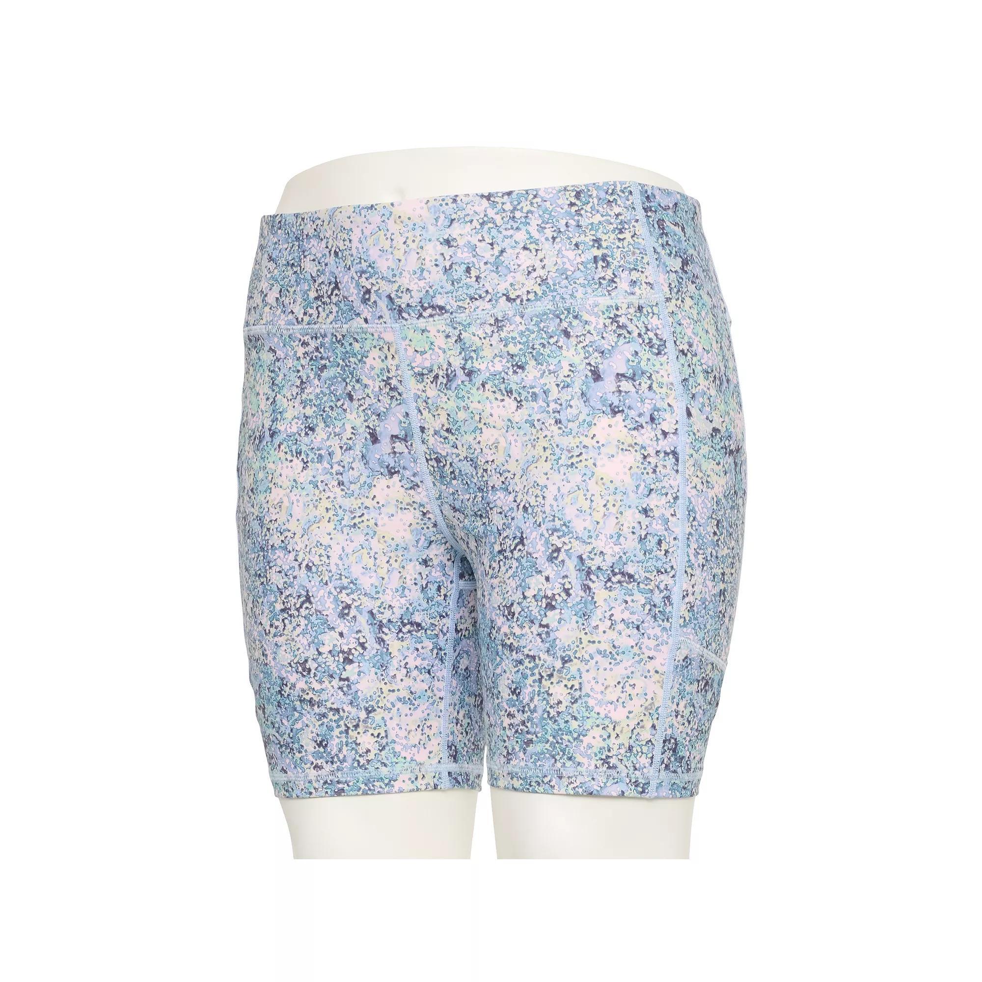 Plus Size Tek Gear® Adaptive Ultrastretch Bike Shorts, Women's, Size: 2XL, Blue Spots Product Image