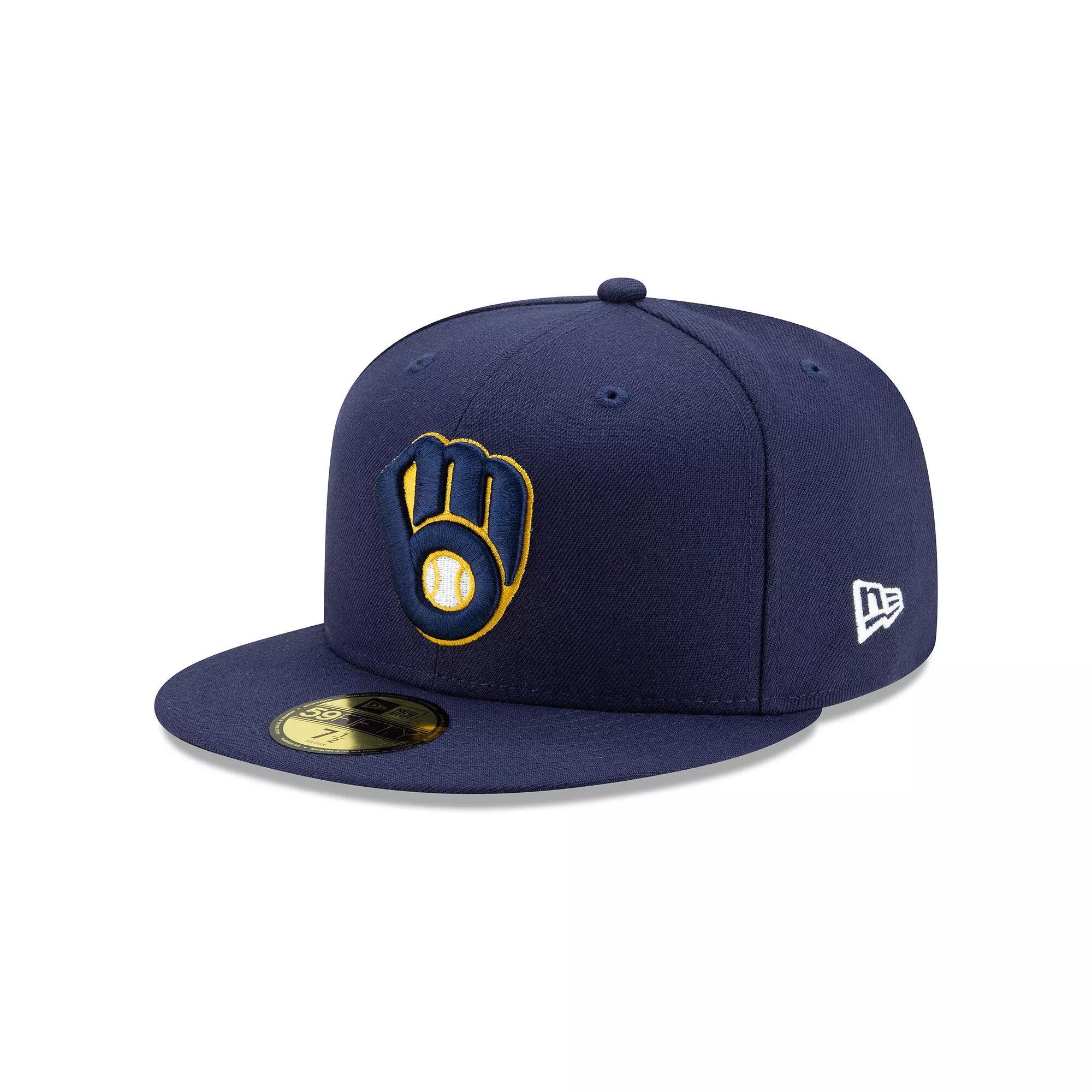 New Era New Era Brewers 59Fifty Authentic Cap - Adult Royal/Yellow Product Image