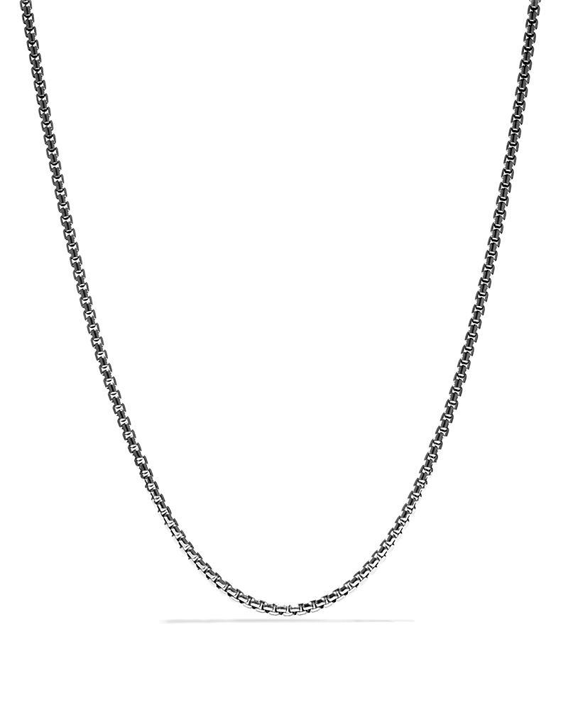 Mens Box Chain Necklace in Silver, 3.6mm, 24L Product Image