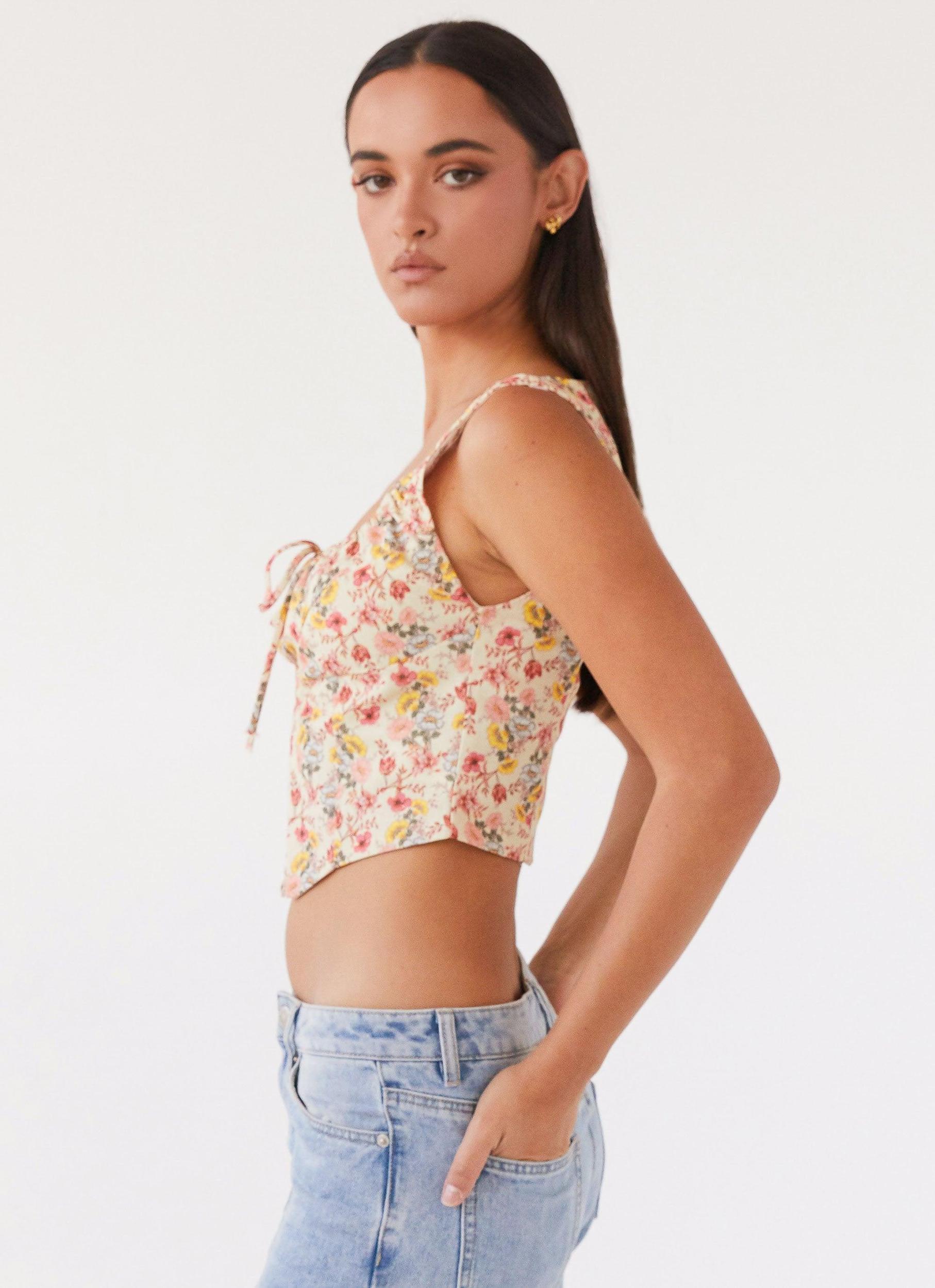Take Me Away Corset Top - Garden Party Product Image