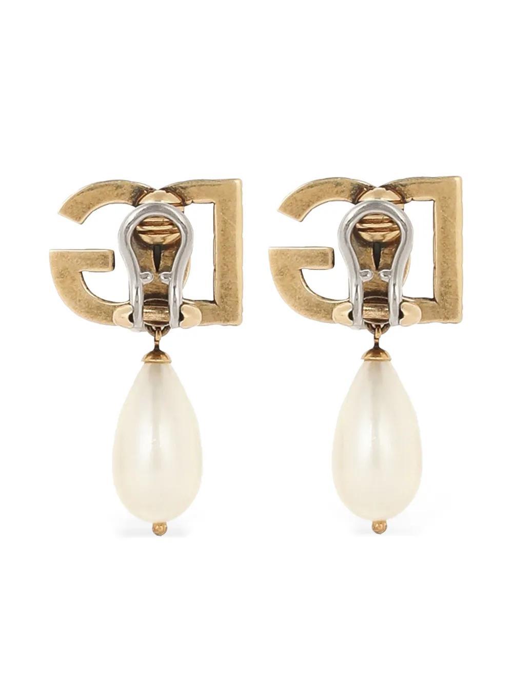 DOLCE & GABBANA Dg-logo Earrings In Gold Product Image