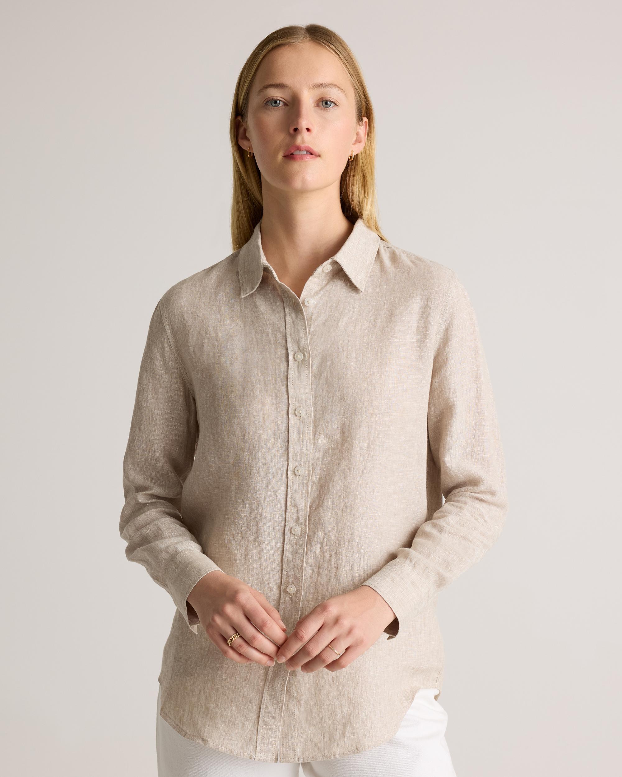 Quince | Women's 100% European Linen Long Sleeve Shirt Product Image