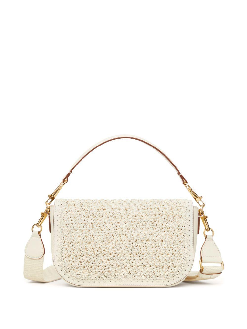 VALENTINO GARAVANI Vlogo Signature Woven Shoulder Bag In Neutrals Product Image