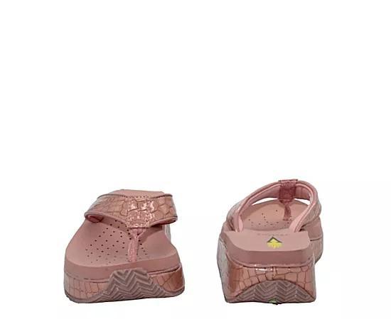 Volatile Womens Mini Croco Flip Flop Wedge Product Image