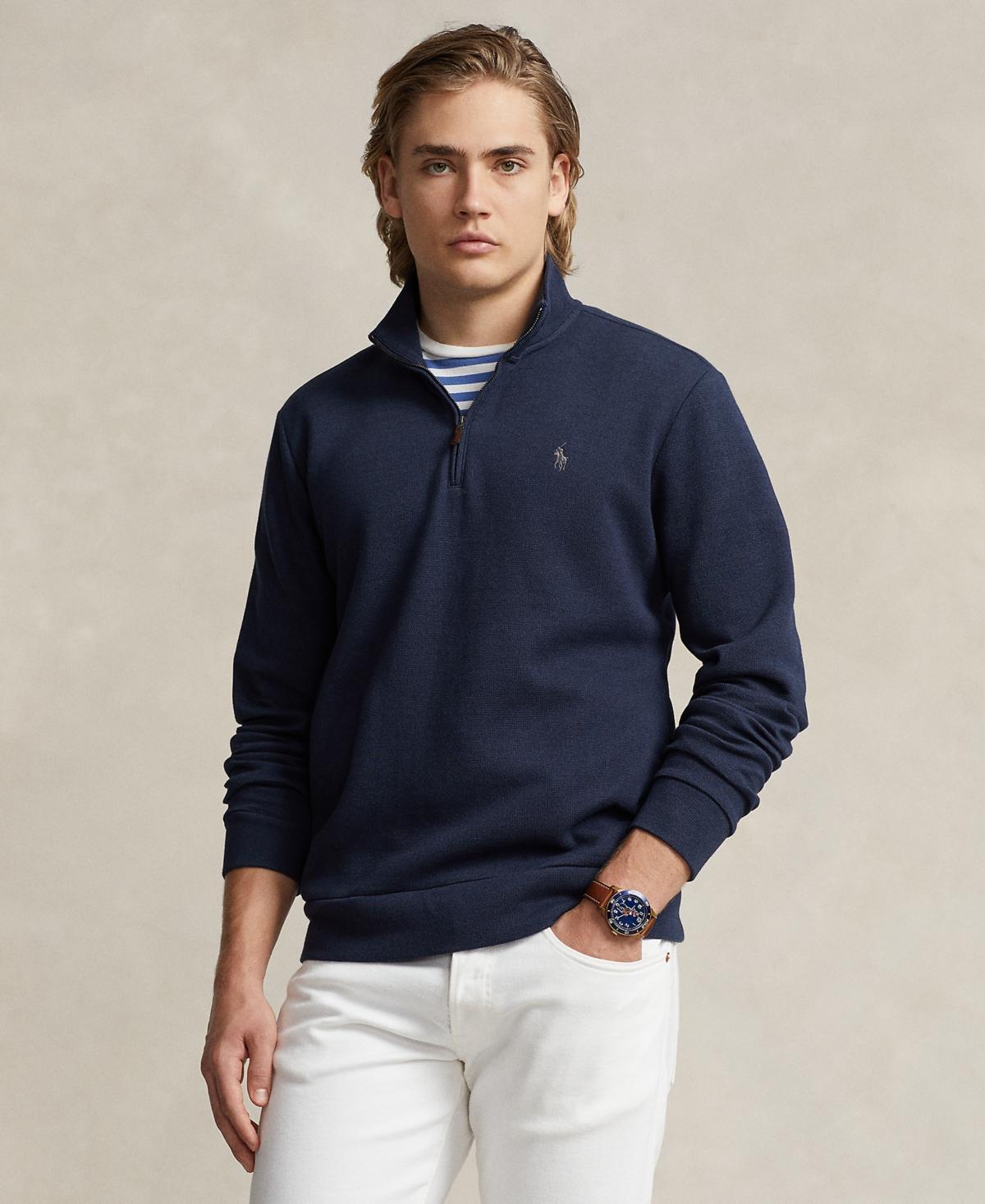 Mens Cotton-Blend Quarter-Zip Sweatshirt Product Image