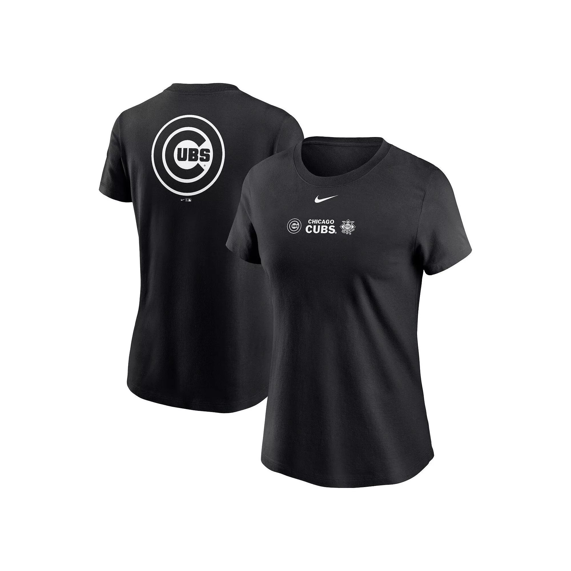 Women's Nike Black Chicago Cubs Over Shoulder T-Shirt,  Product Image