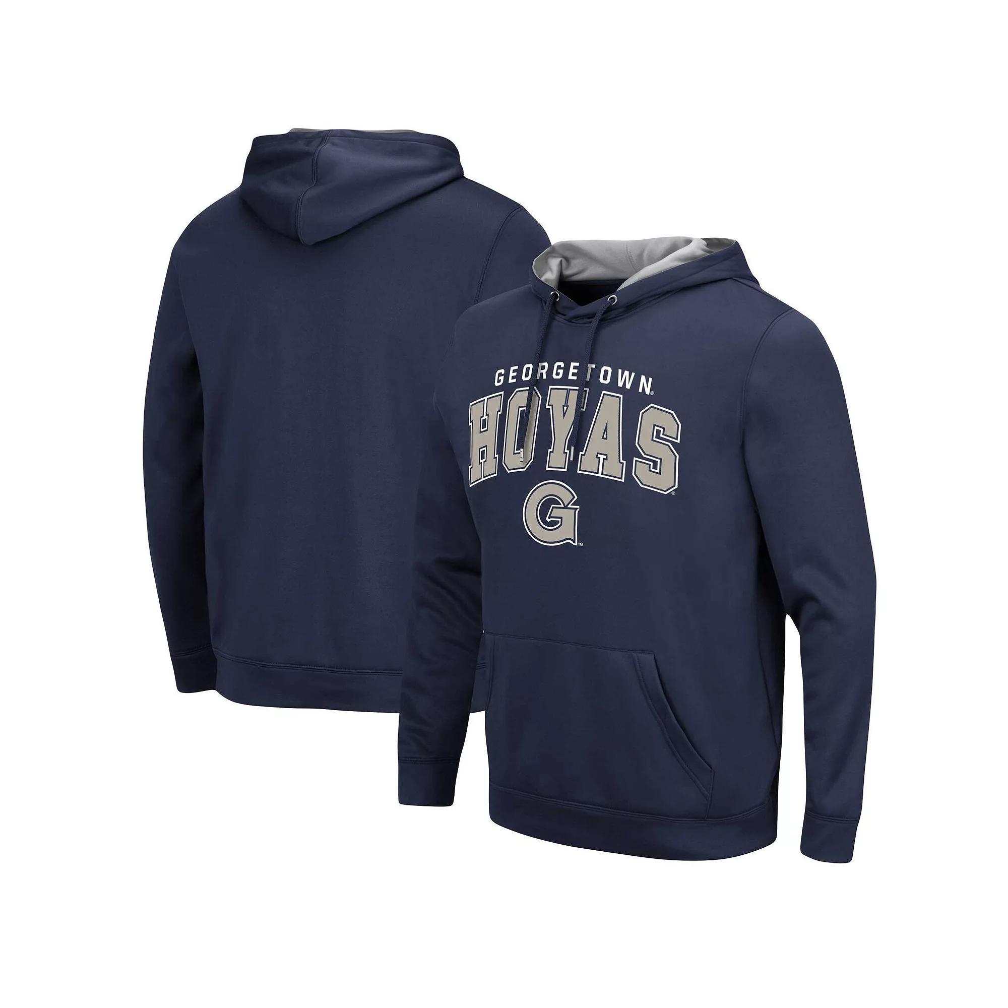 Men's Colosseum Navy Georgetown Hoyas Resistance Pullover Hoodie,  Product Image