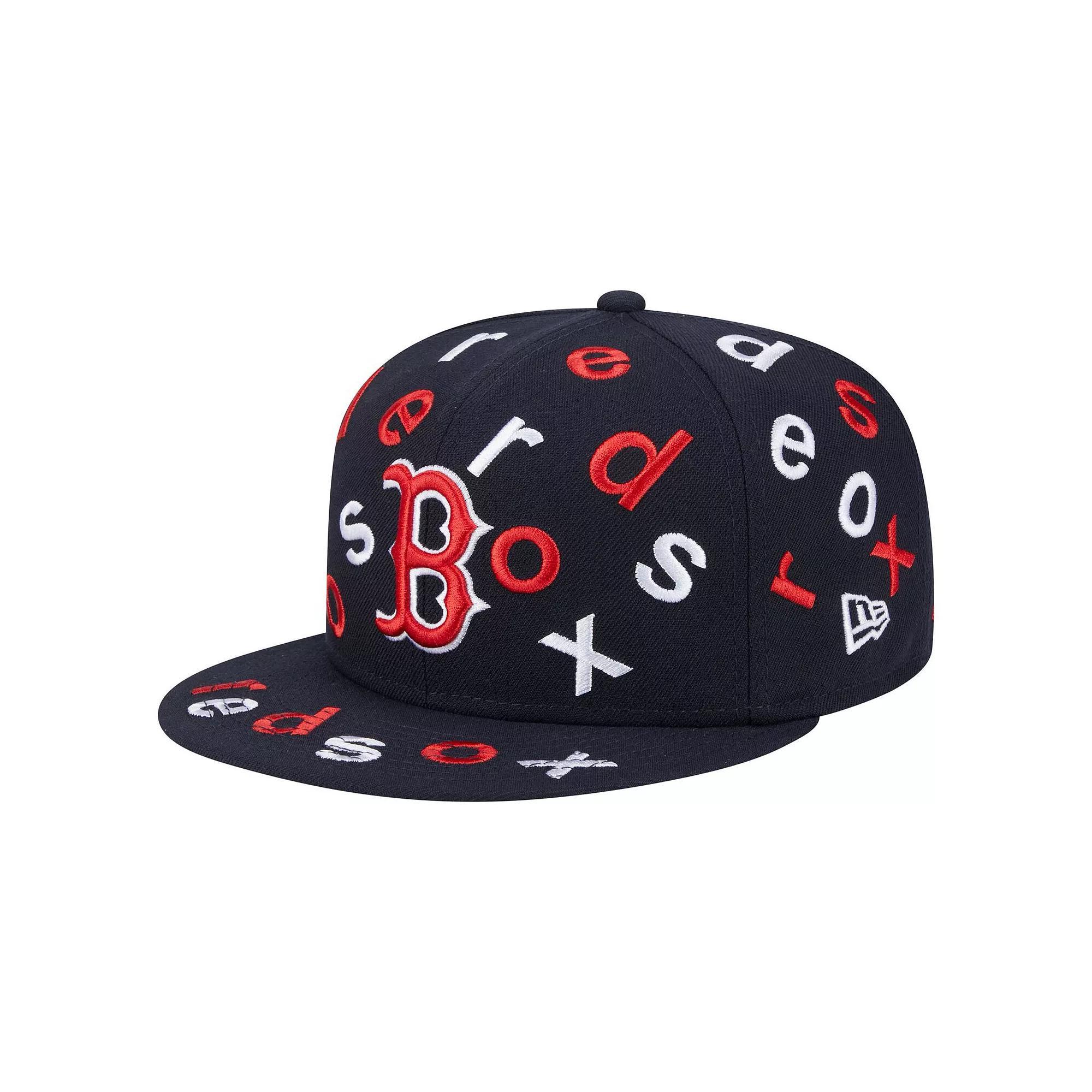 Men's New Era Navy Boston Red Sox Team Confetti 59FIFTY Fitted Hat,  Product Image