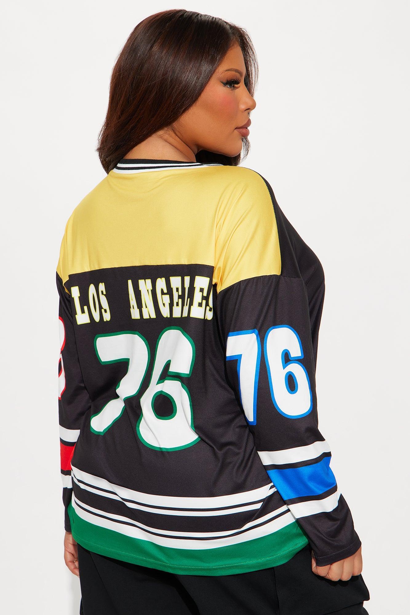 LA Hockey Jersey Tee - Black/combo Female Product Image
