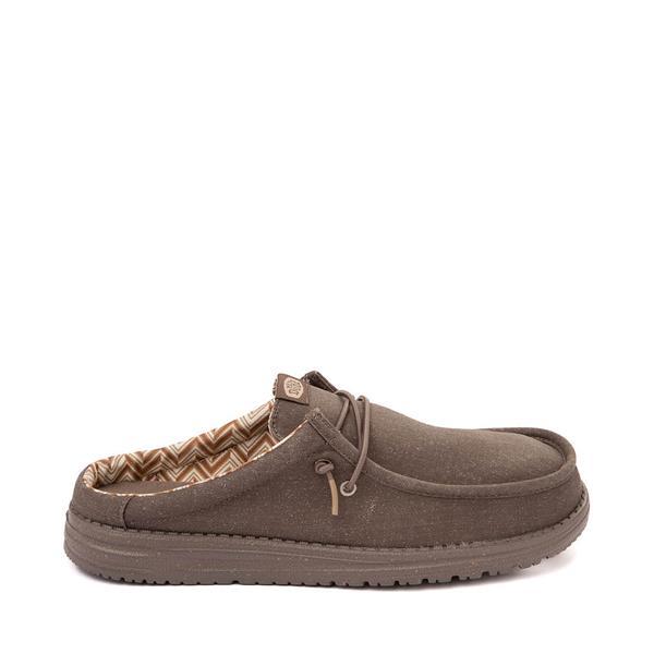 Hey Dude Wally Slip Canvas (Walnut) Men's Shoes Product Image